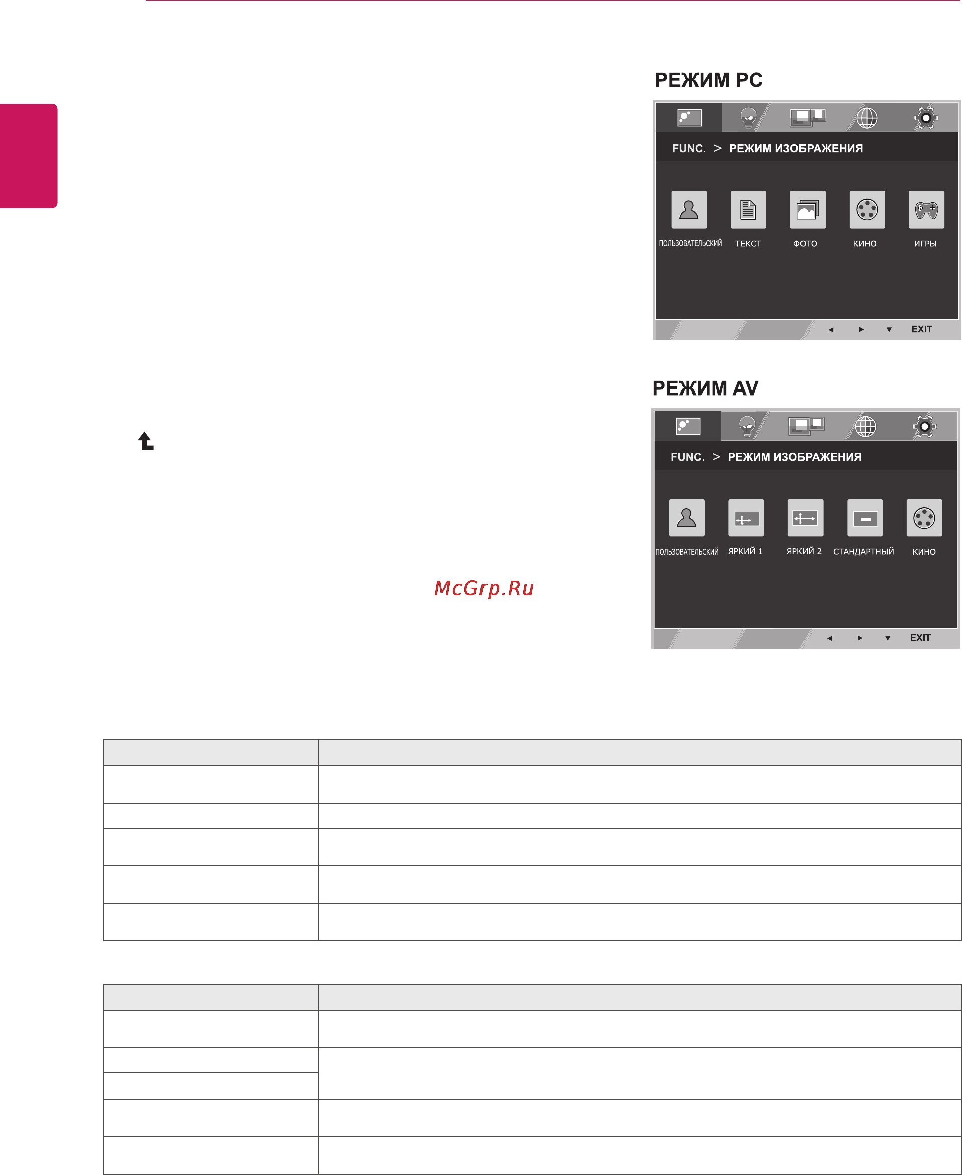 LG IPS234V [18/28] Настройки func