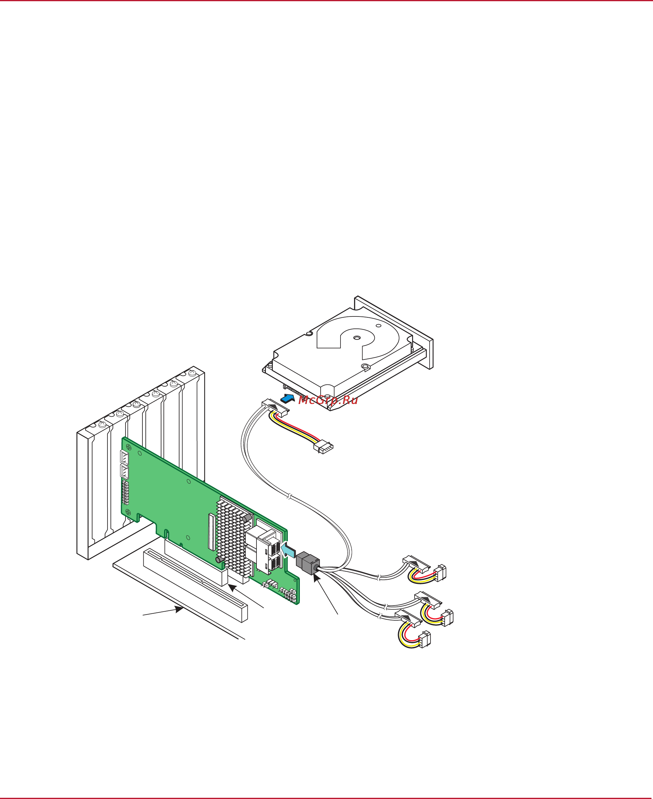 LSI Logic megaraid sas 9361-8i kit [22/45] Connecting a raid controller with internal port connectors by cable to internal drives