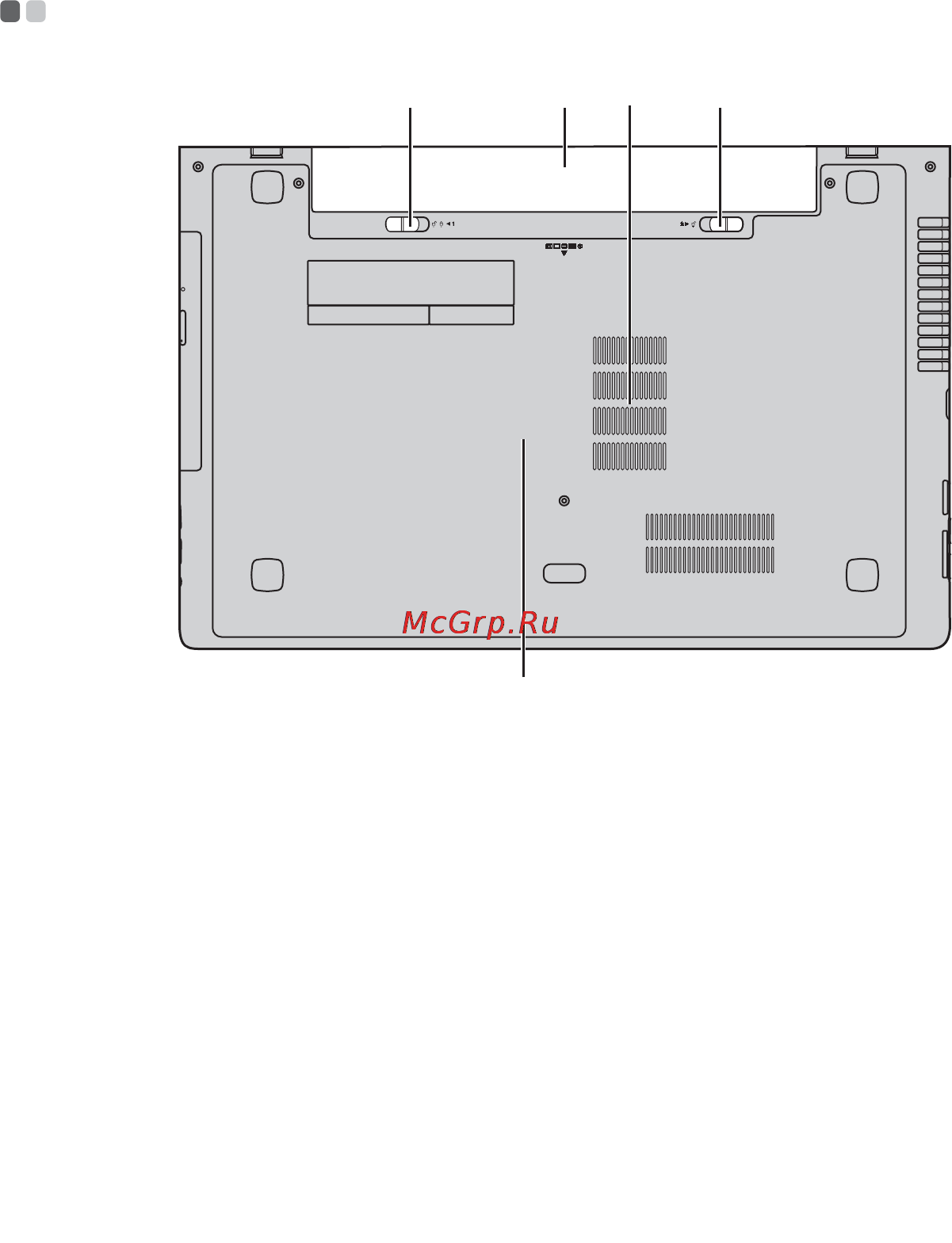 Lenovo ideapad z710, 59-408520 [16/50] Вид снизу