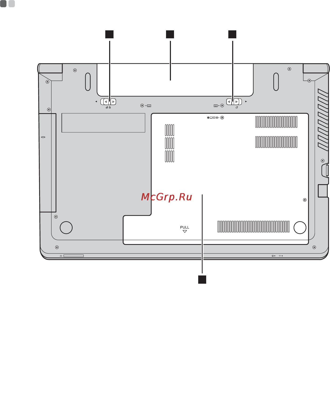 Lenovo b5400, 59-404443 [18/50] Вид снизу