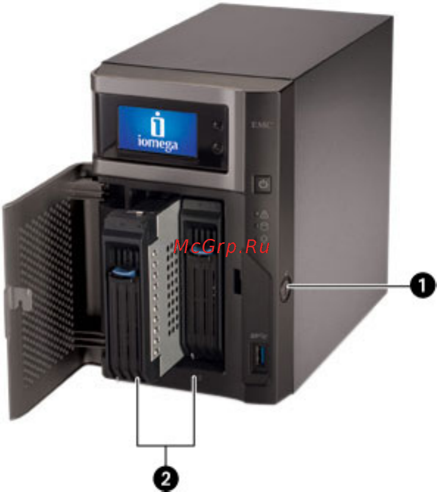 Lenovo px2-300d nas [163/184] Доступ к дисковым отсекам