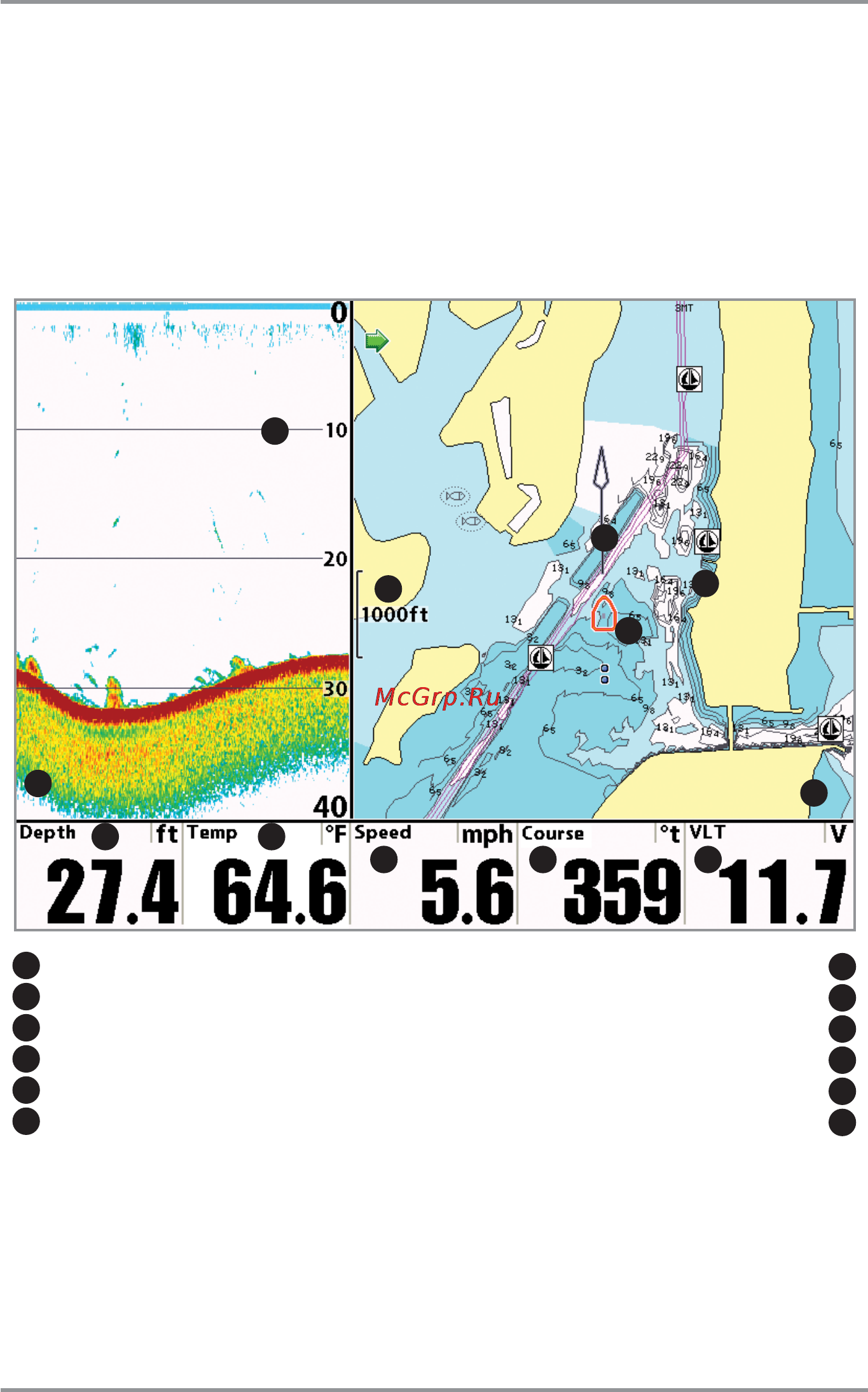 Humminbird 1197c SI Combo [100/199] Chart sonar combo view