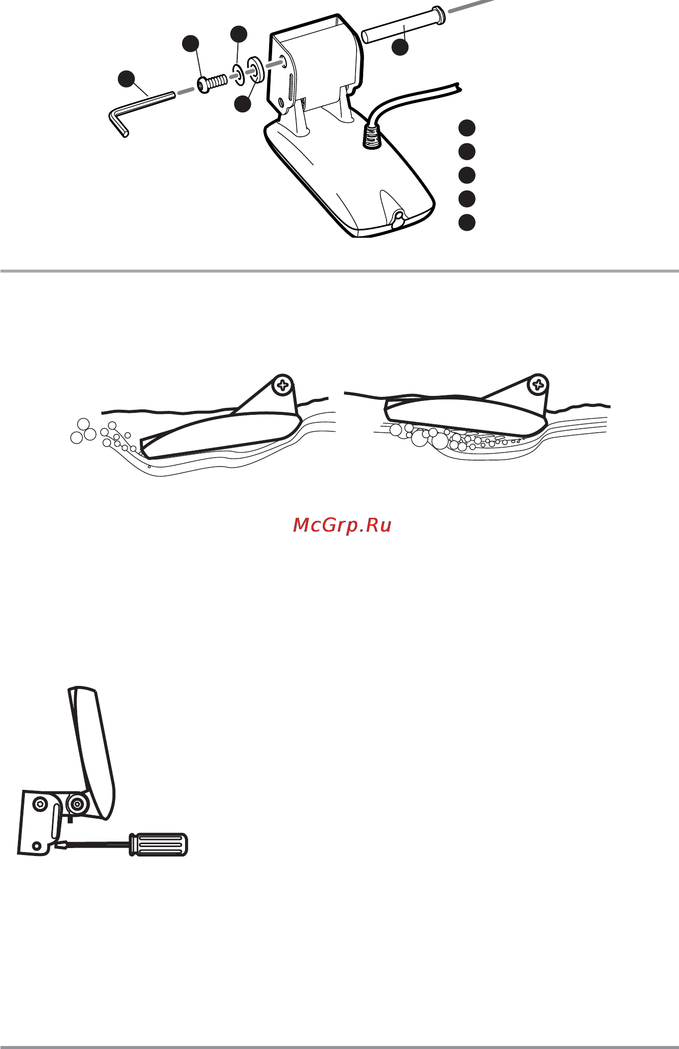 Humminbird 1197c SI Combo [31/199] To adjust the running position of the transducer