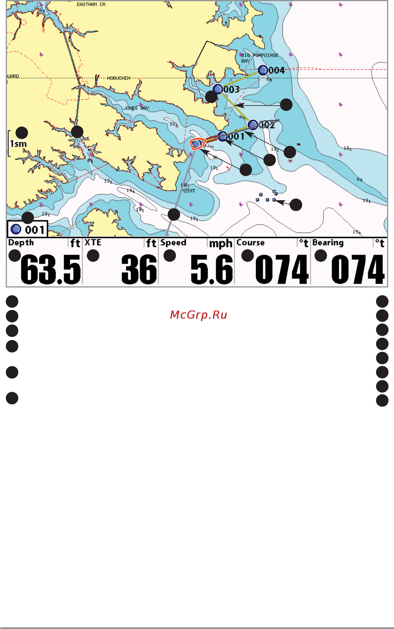 Humminbird 1197c SI Combo [97/199] Direction to destination waypoint measured in degrees from north
