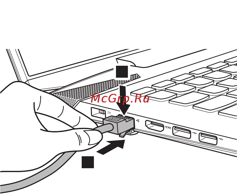 Lenovo ideapad y5070, 59-442041 [16/39] Подключение сетевых кабелей