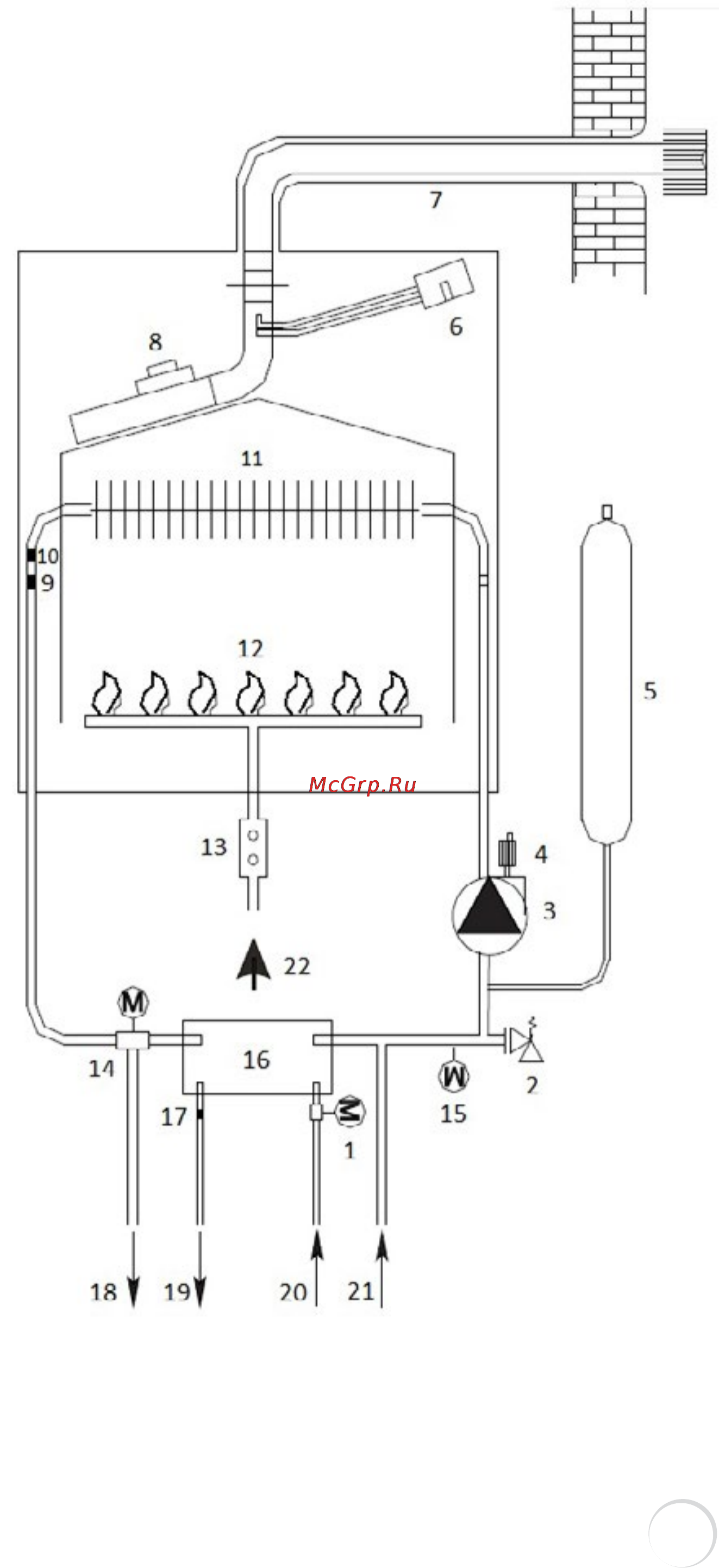 Elsotherm IWH55T [13/82] Функциональная схема котла