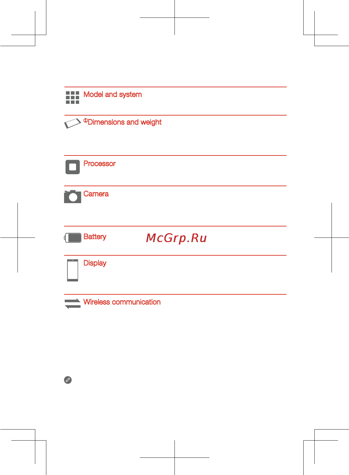 Lenovo s90-a lte dual sim [5/12] Technical speciﬁcations