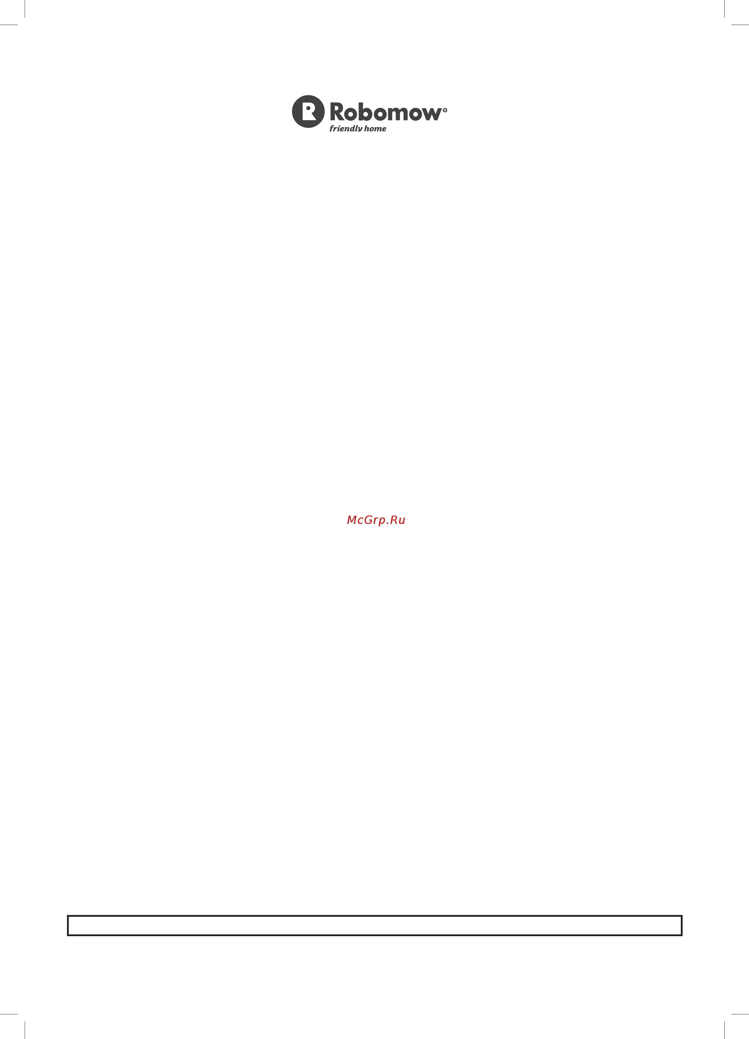 Robomow RC302 [57/58] Warranty card