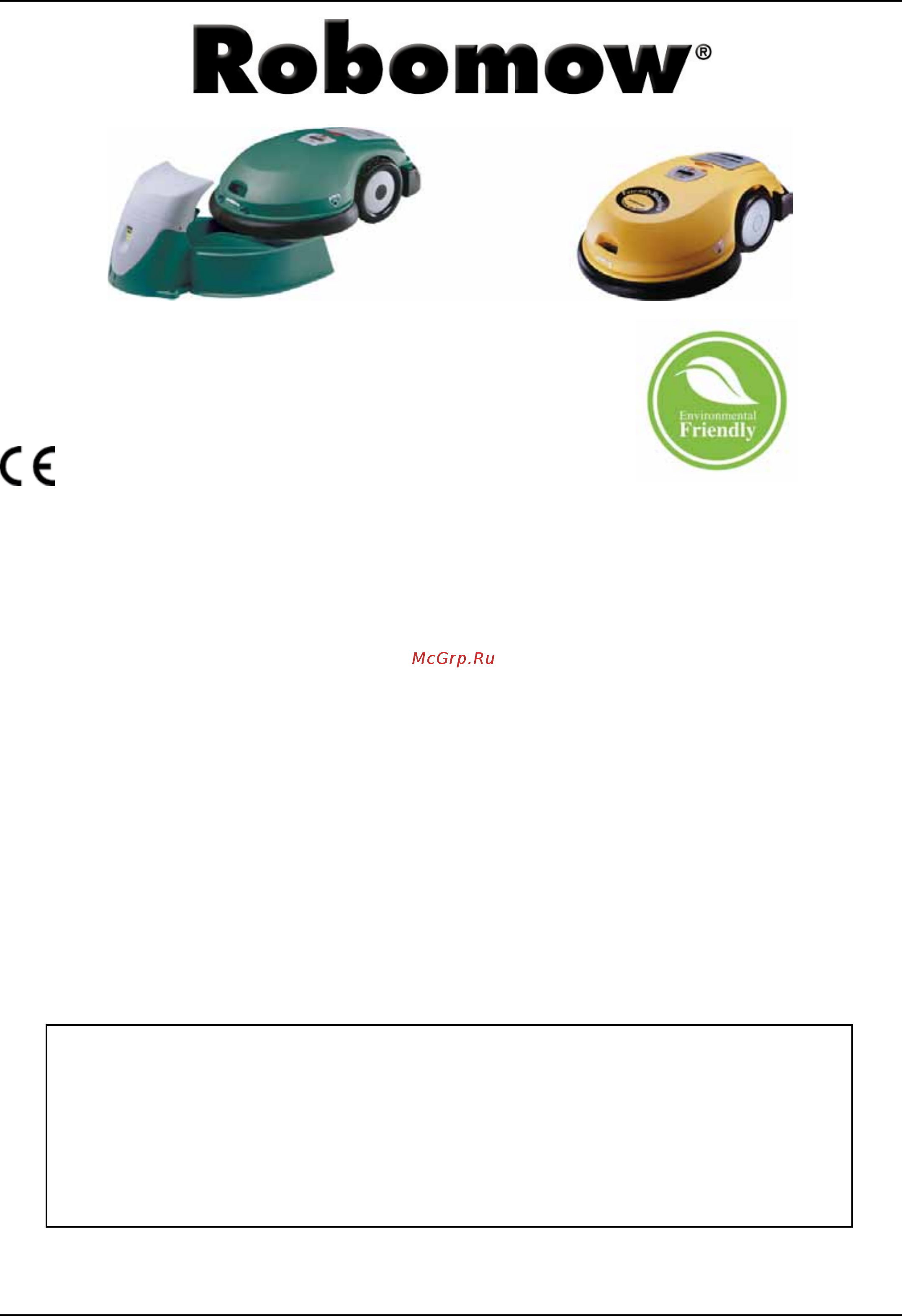 Robomow RL855 [4/84] Important
