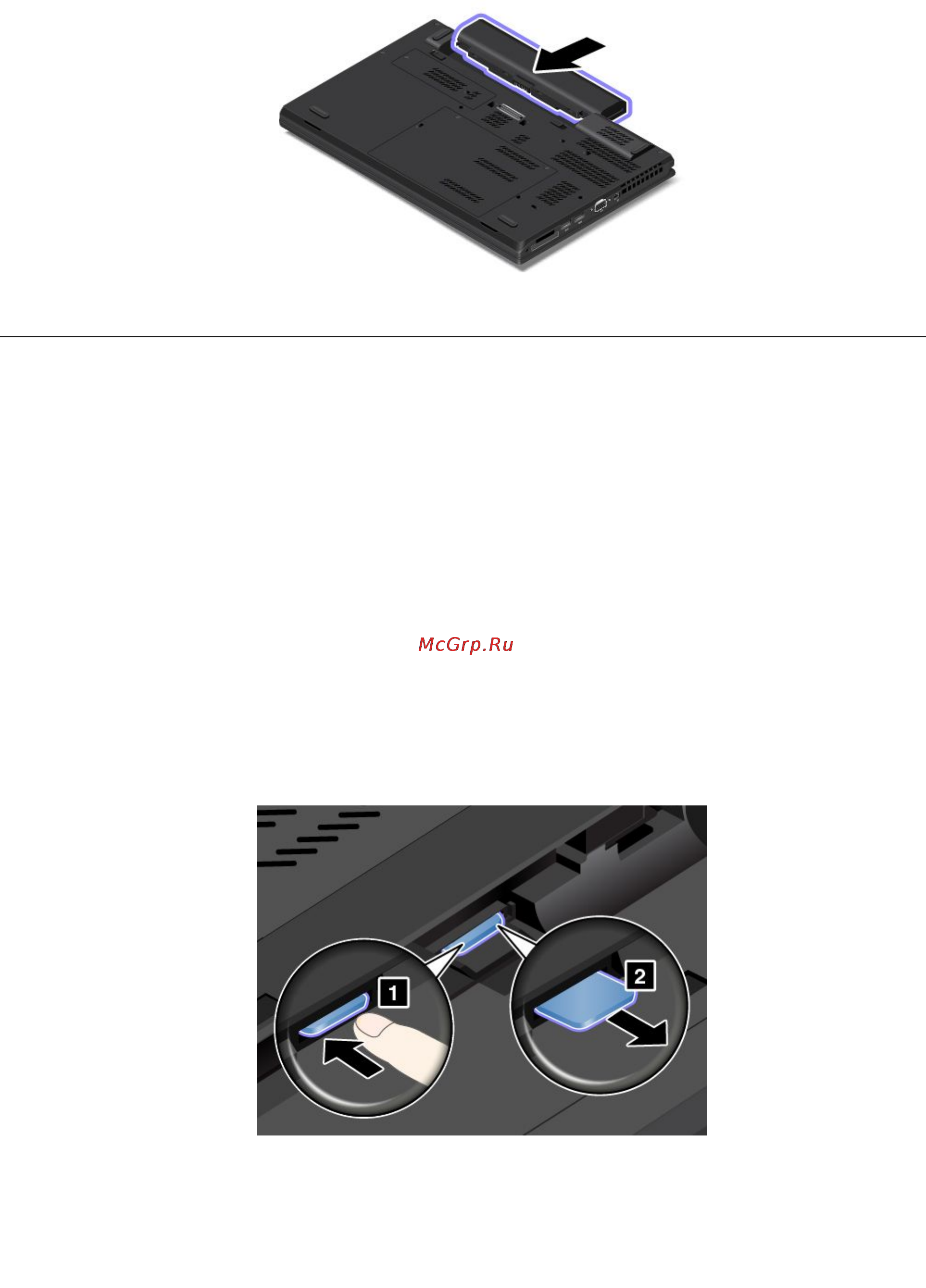 Lenovo thinkpad t540p, 20be009art [83/182] Installing or replacing the sim card