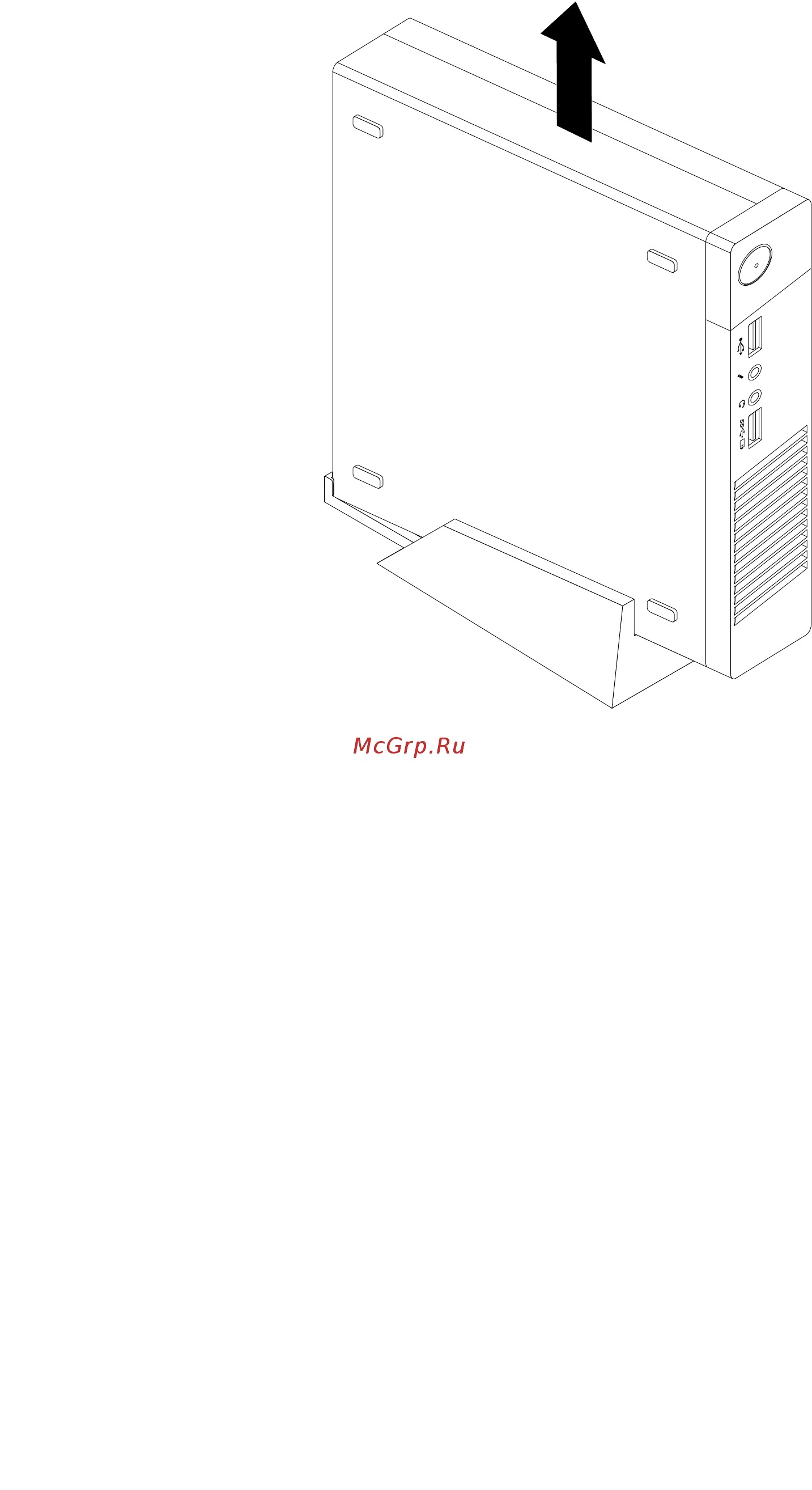 Lenovo ThinkCentre M53 [91/156] Установка и снятие крепежной скобы vesa