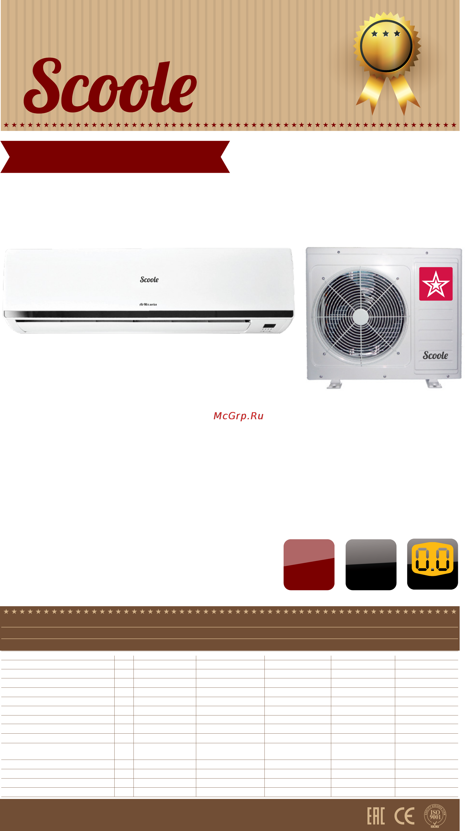 Scoole SC AC SP5 09 Технические характеристики онлайн