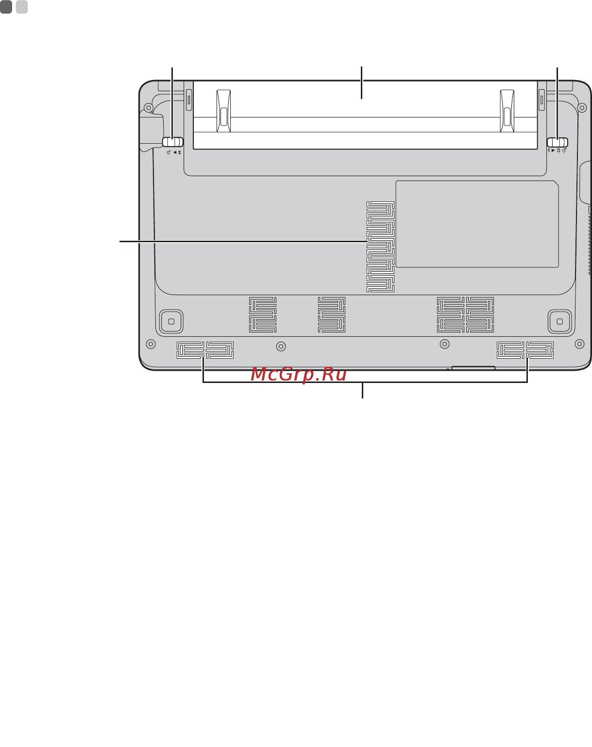 Lenovo ideapad e10-30, 59-442941 [17/44] Вид снизу