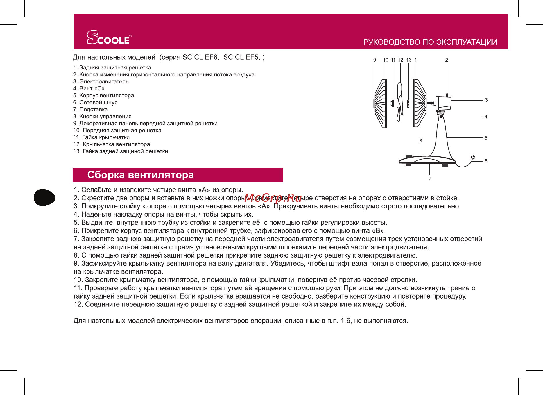 Scoole SC CL EF7 Инструкция по эксплуатации онлайн [4/12] 157673