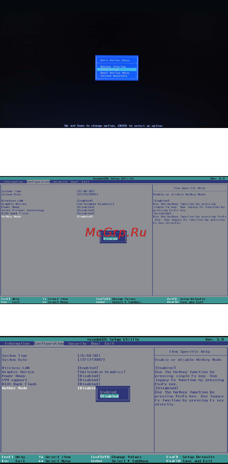 Lenovo ideapad z5170, 80k6017frk [13/46] Настройка режима горячих клавиш