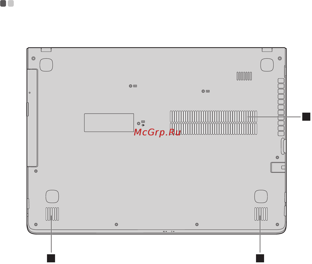 Lenovo ideapad z5170, 80k6017frk [21/46] Вид снизу