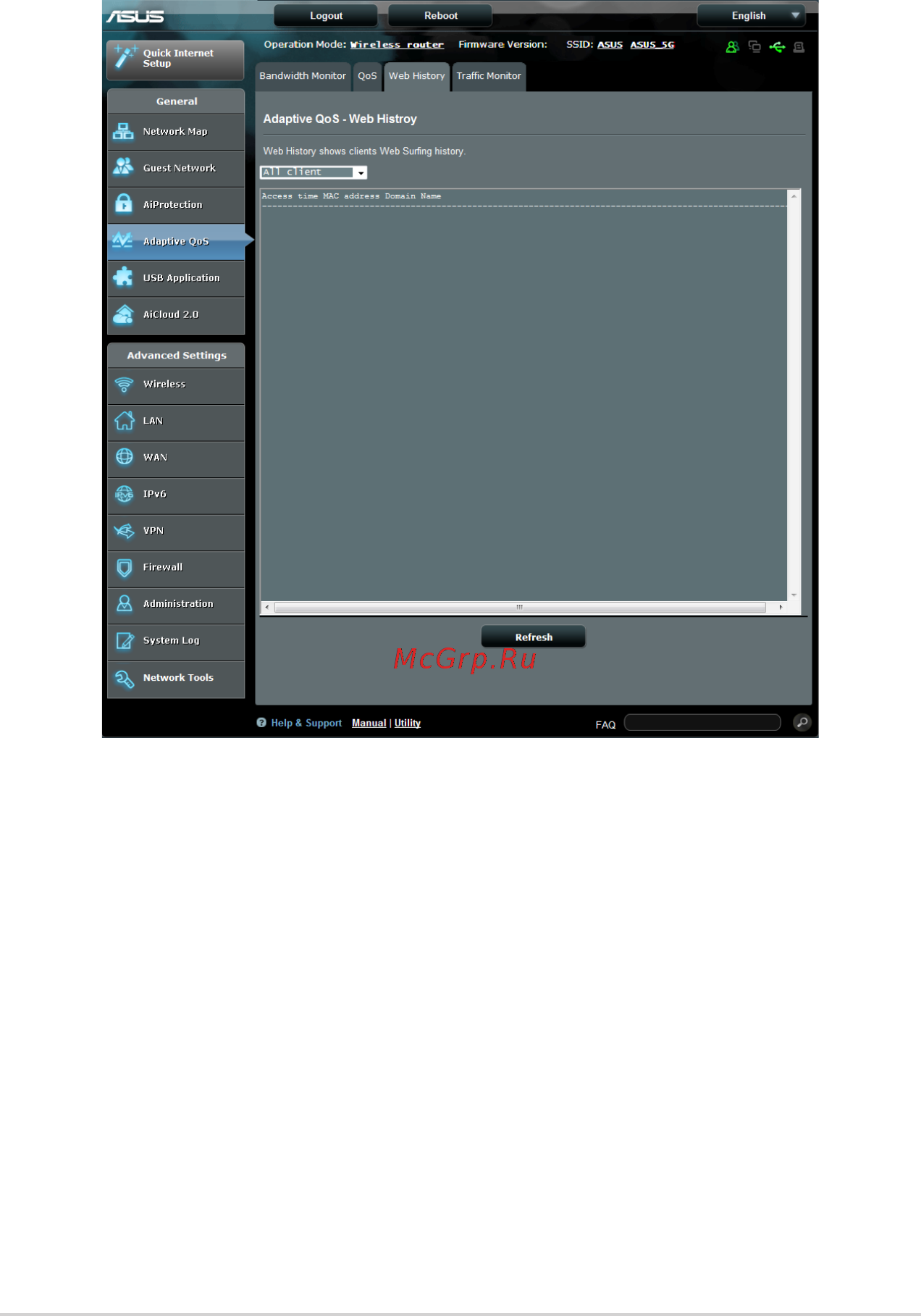 Asus rt-ac5300 [40/142] Web history