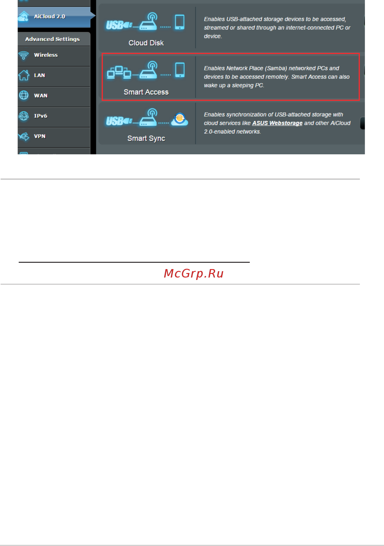 Asus rt-ac5300 [53/142] The smart access function allows you to easily access your home network via your router s domain name