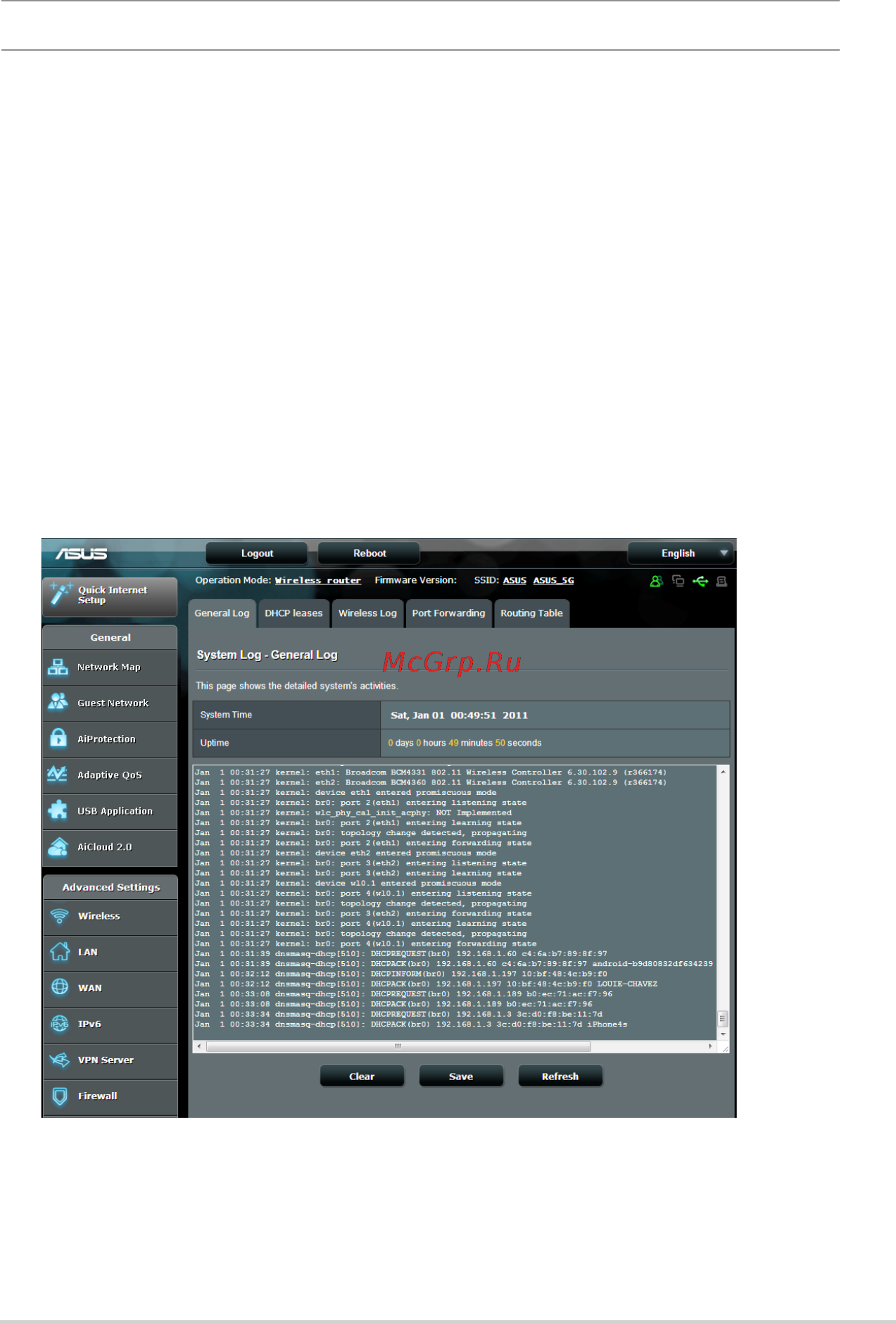 Asus rt-ac5300 [93/142] System log