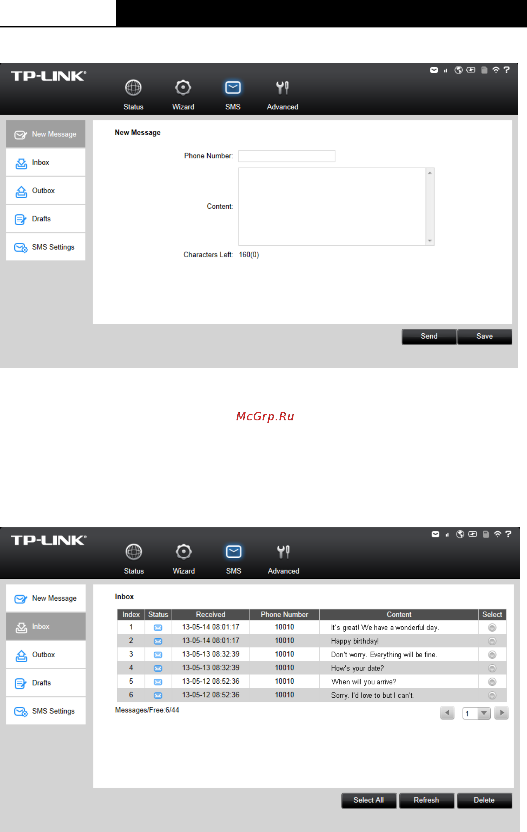 Tp-Link M5250 V1 [20/49] New message новое сообщение