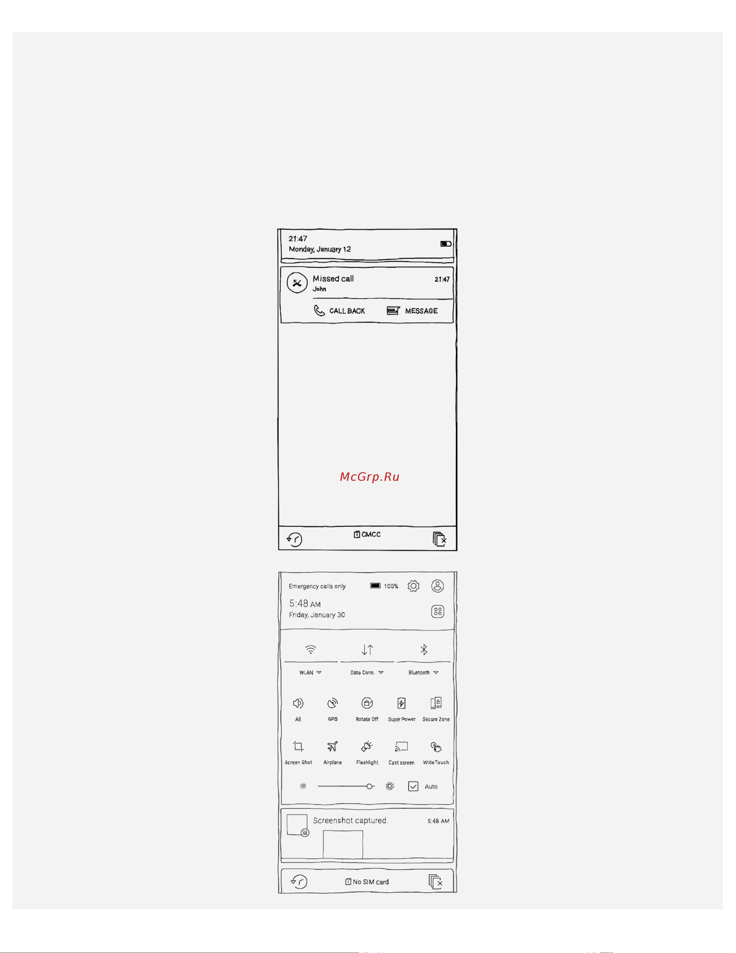 Lenovo vibe shot z90 red [4/18] Уведомления и быстрые параметры