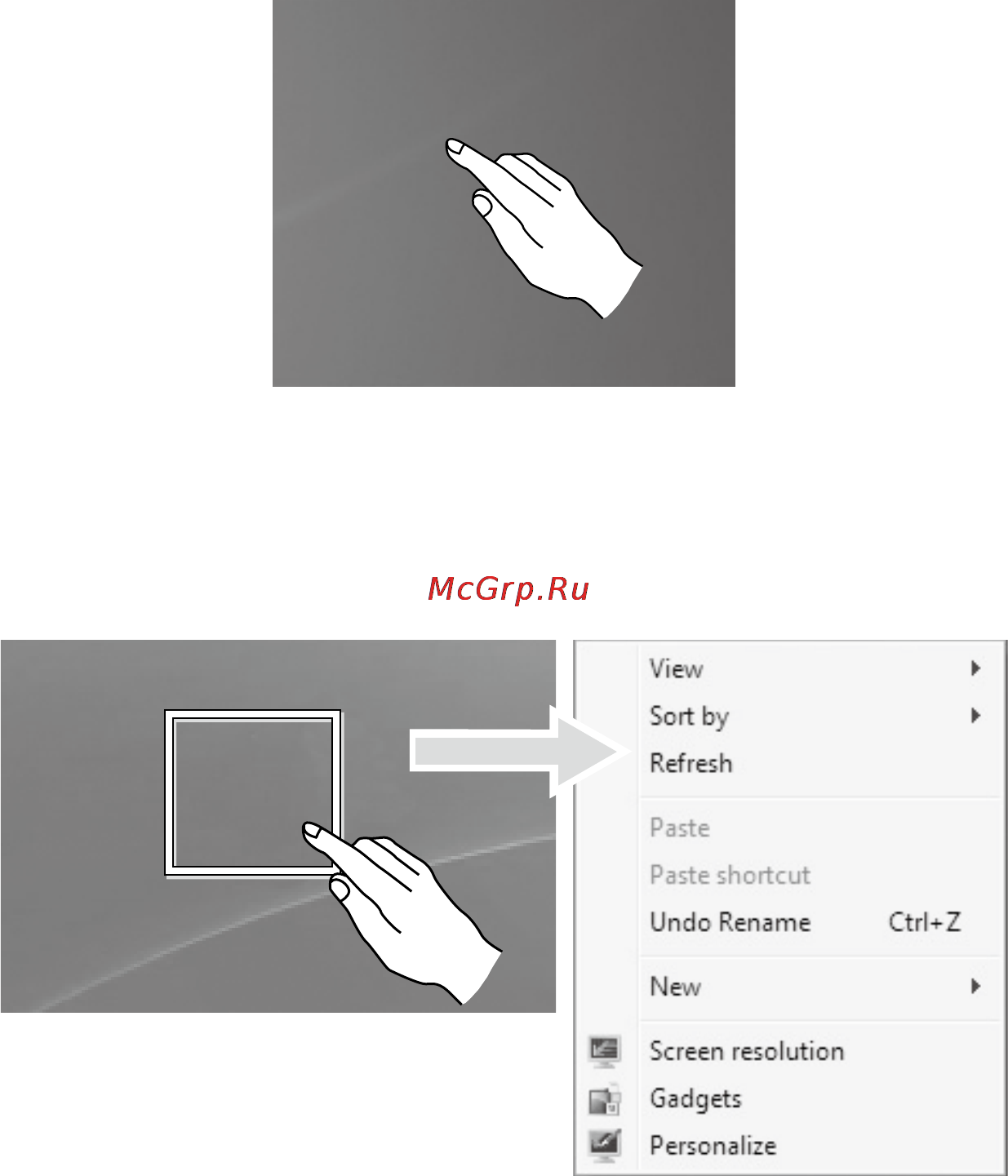 Lenovo ideacentre c40-30, f0b400gqrk [24/59] Basic hand gestures