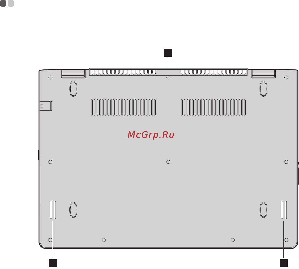 Lenovo ideapad yoga 500-14isk, 80r500brrk [20/39] Вид снизу