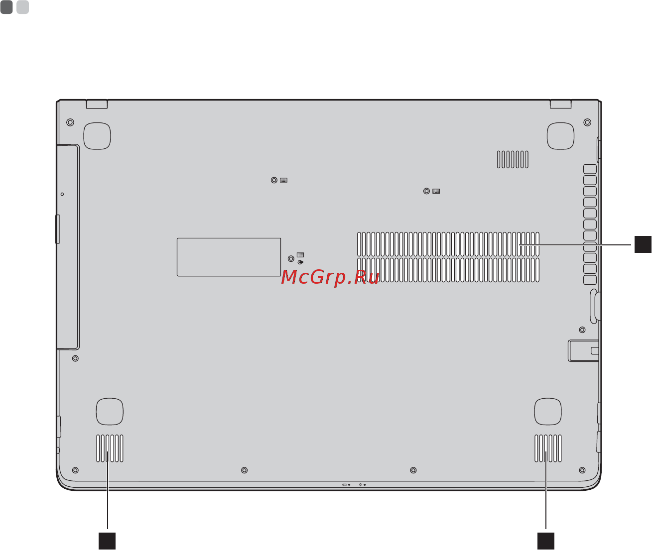 Lenovo ideapad 500-15isk, 80nt0087rk [21/40] Вид снизу