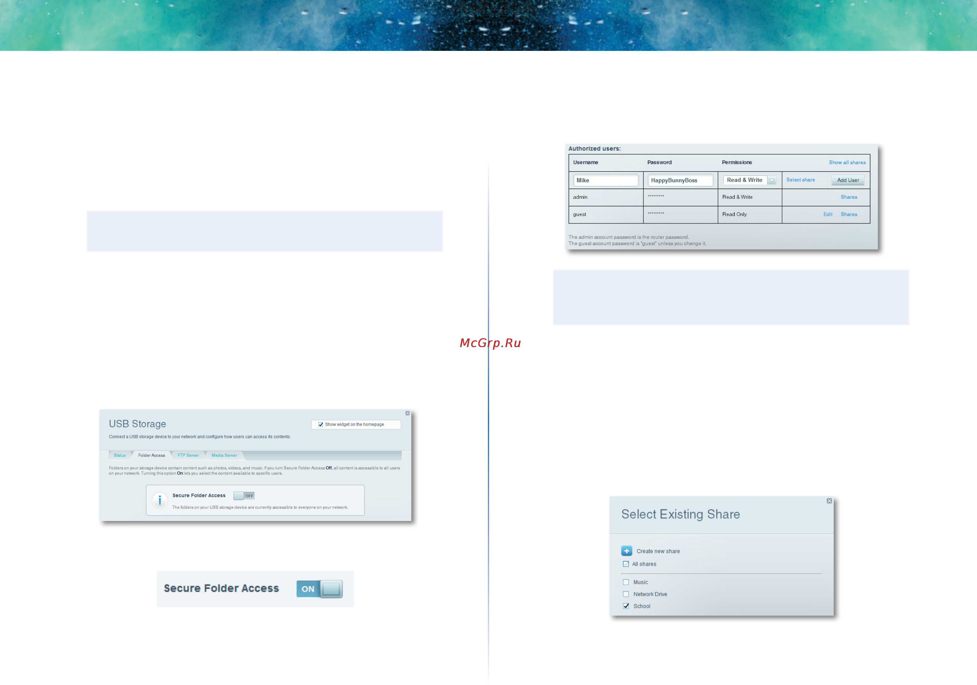 Linksys ea6700-ee [22/124] How to set up authorized users and shared folders