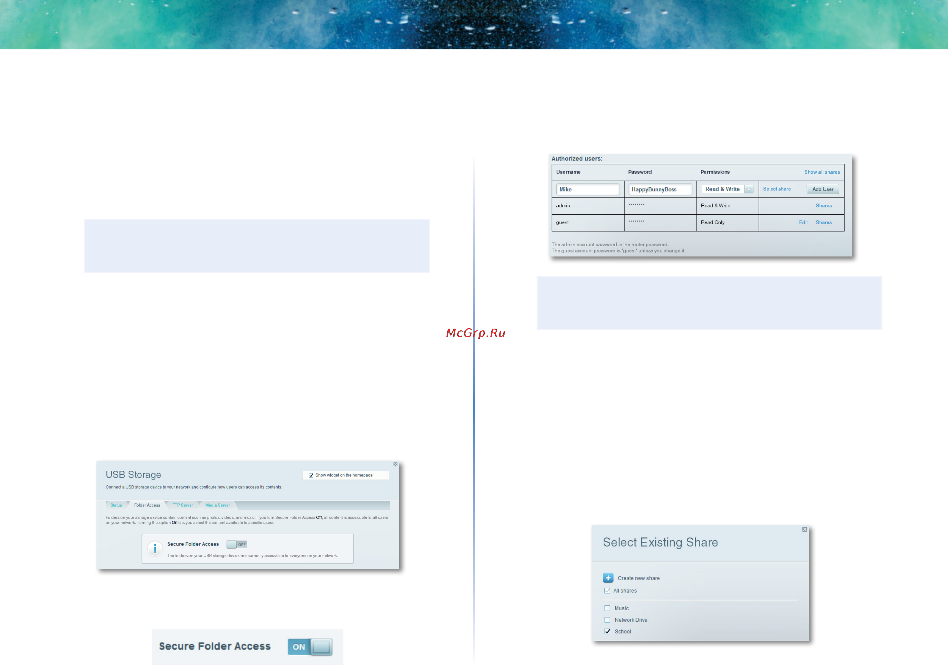 Linksys ea6700-ee [83/124] Configuration des utilisateurs autorisés et des dossiers partagés