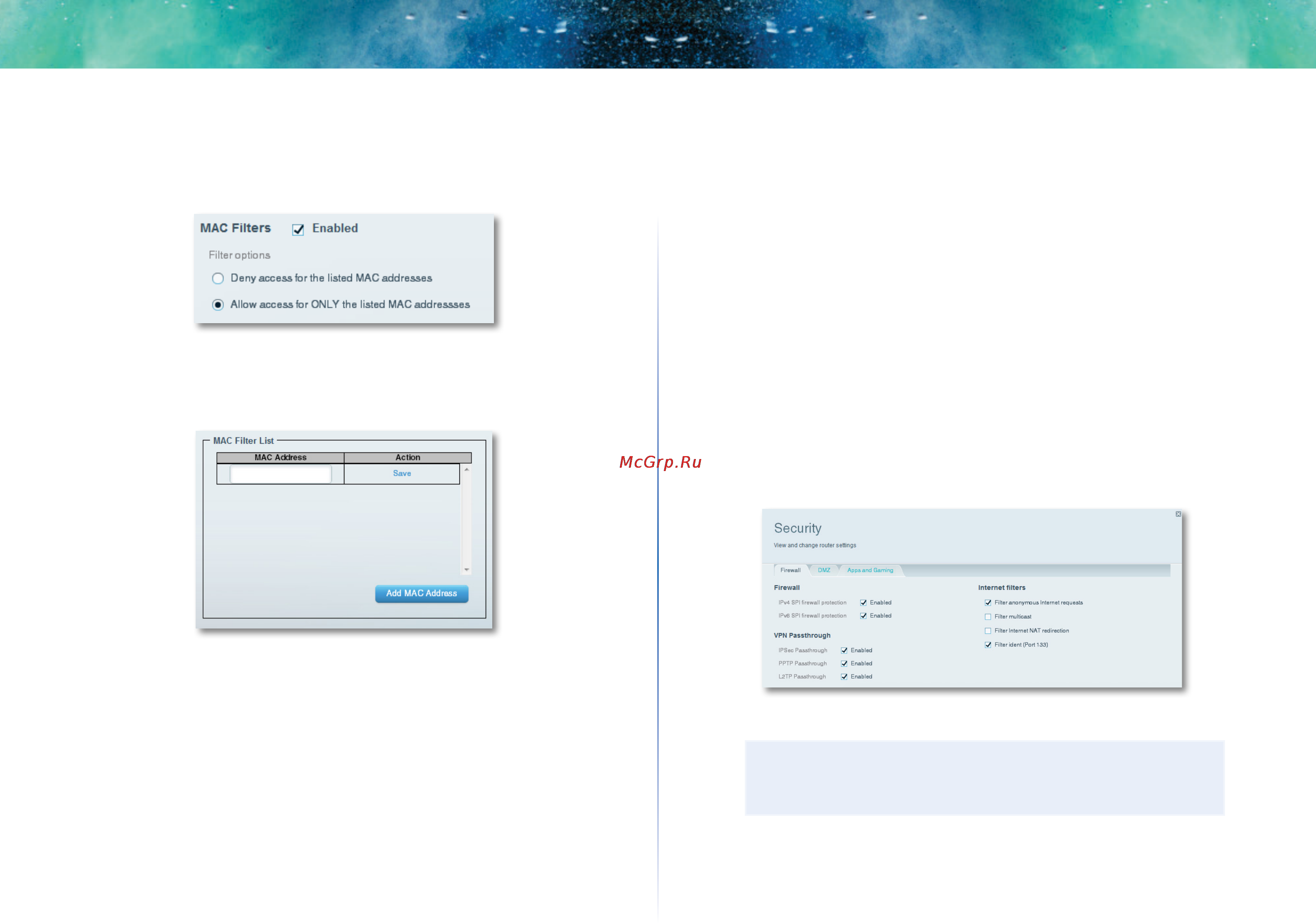 Linksys ea6400-ee [94/124] Amélioration de la sécurité à l aide du pare feu intégré