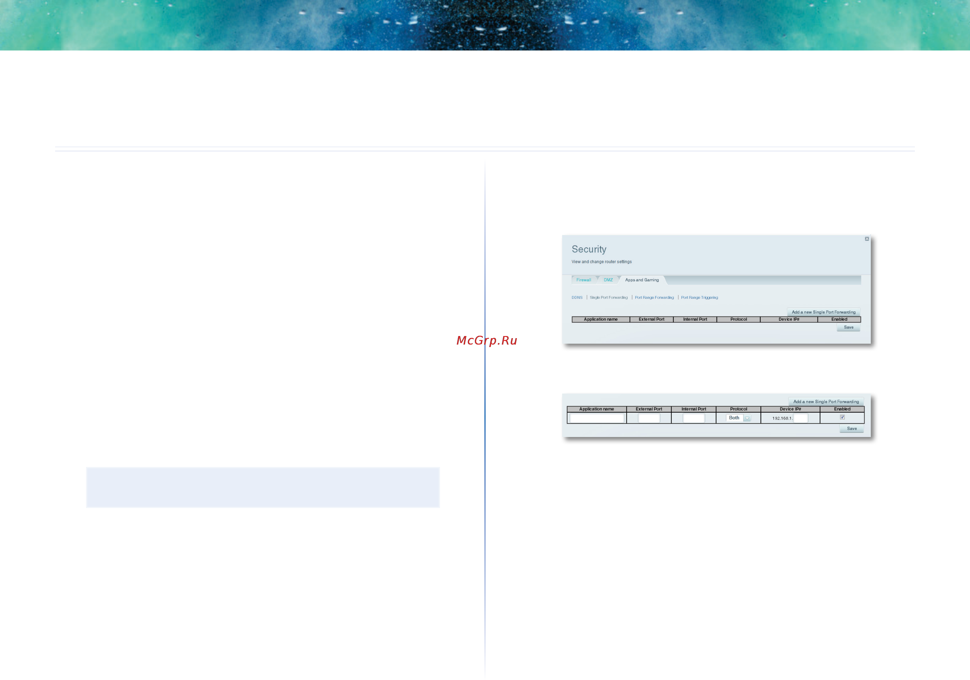 Linksys ea6300-ee [46/61] Port forwarding and port triggering