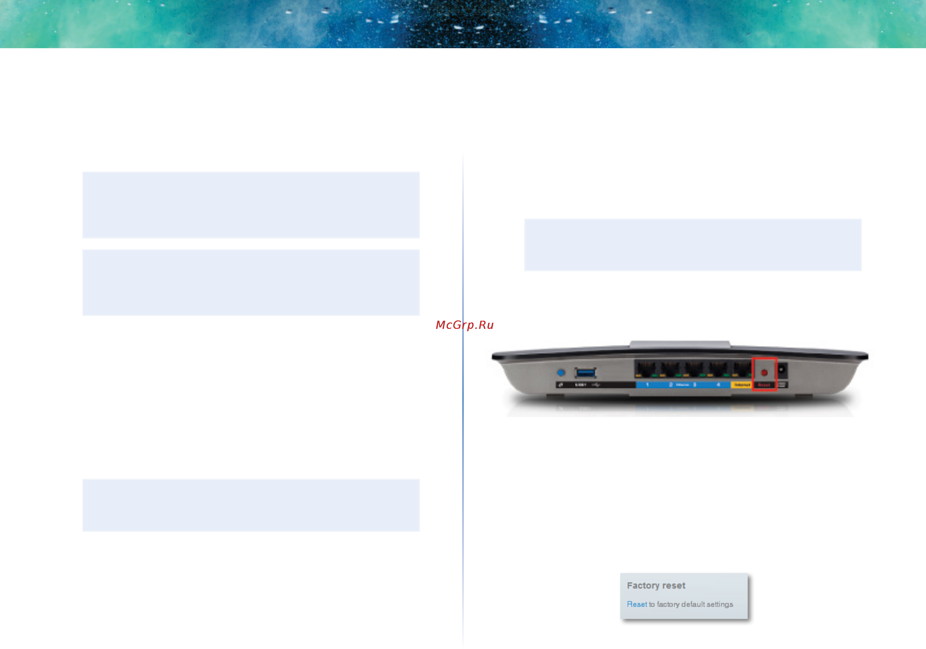 Linksys ea6300-ee [51/61] How to restore factory defaults