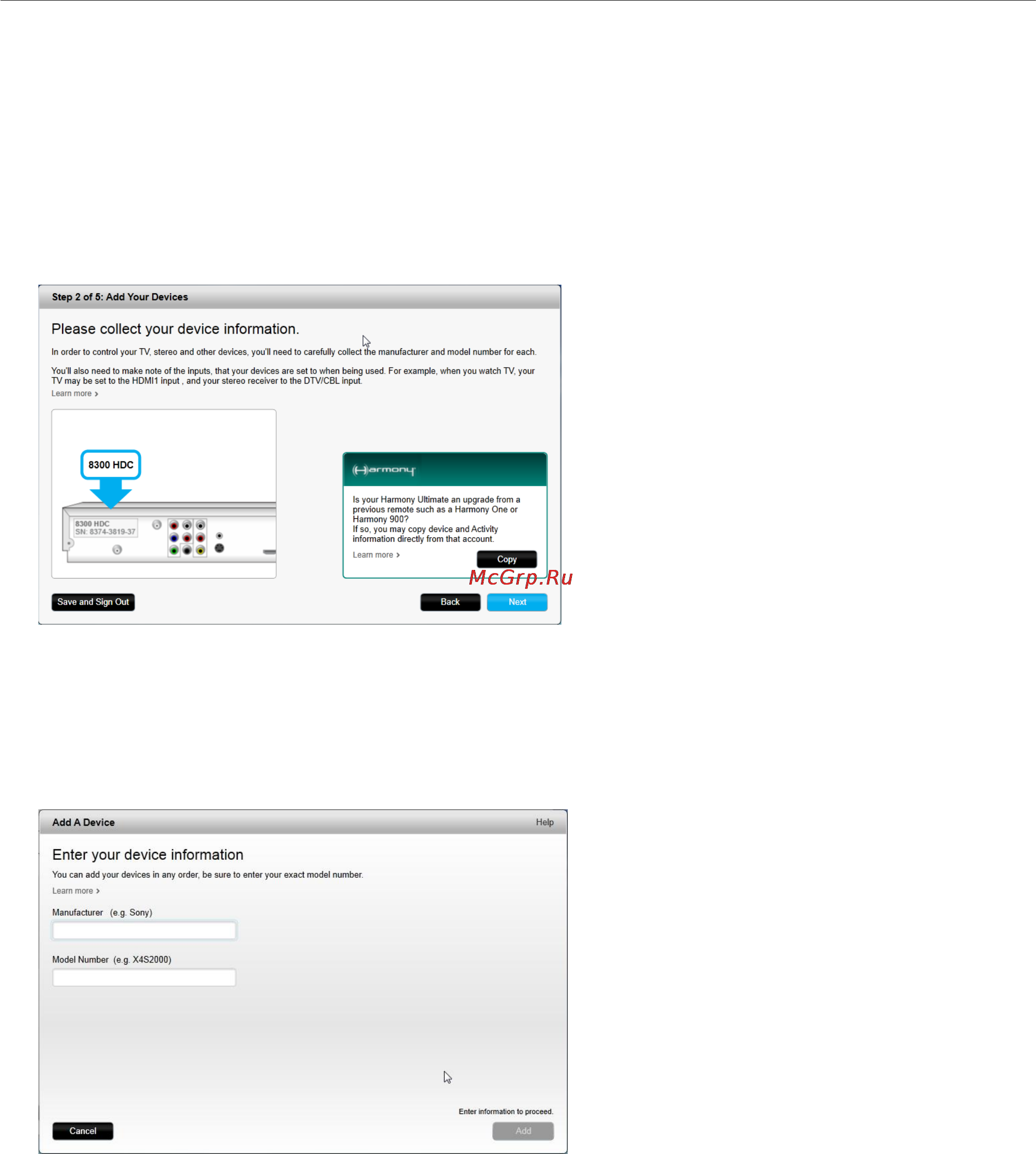 Logitech harmony ultimate [17/54] Adding devices