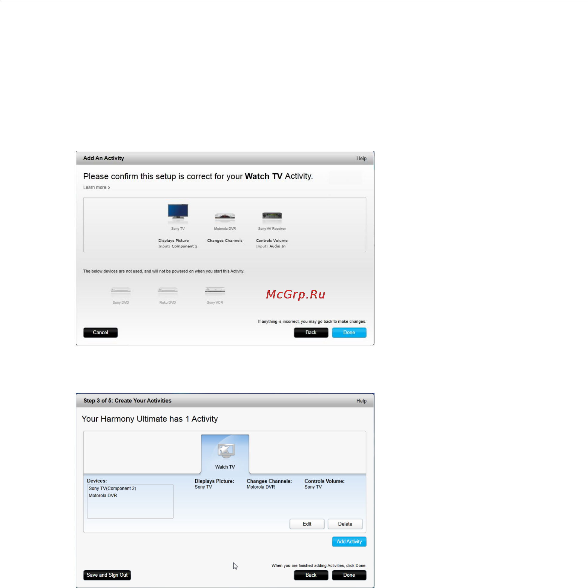 Logitech harmony ultimate [21/54] Adding more activities