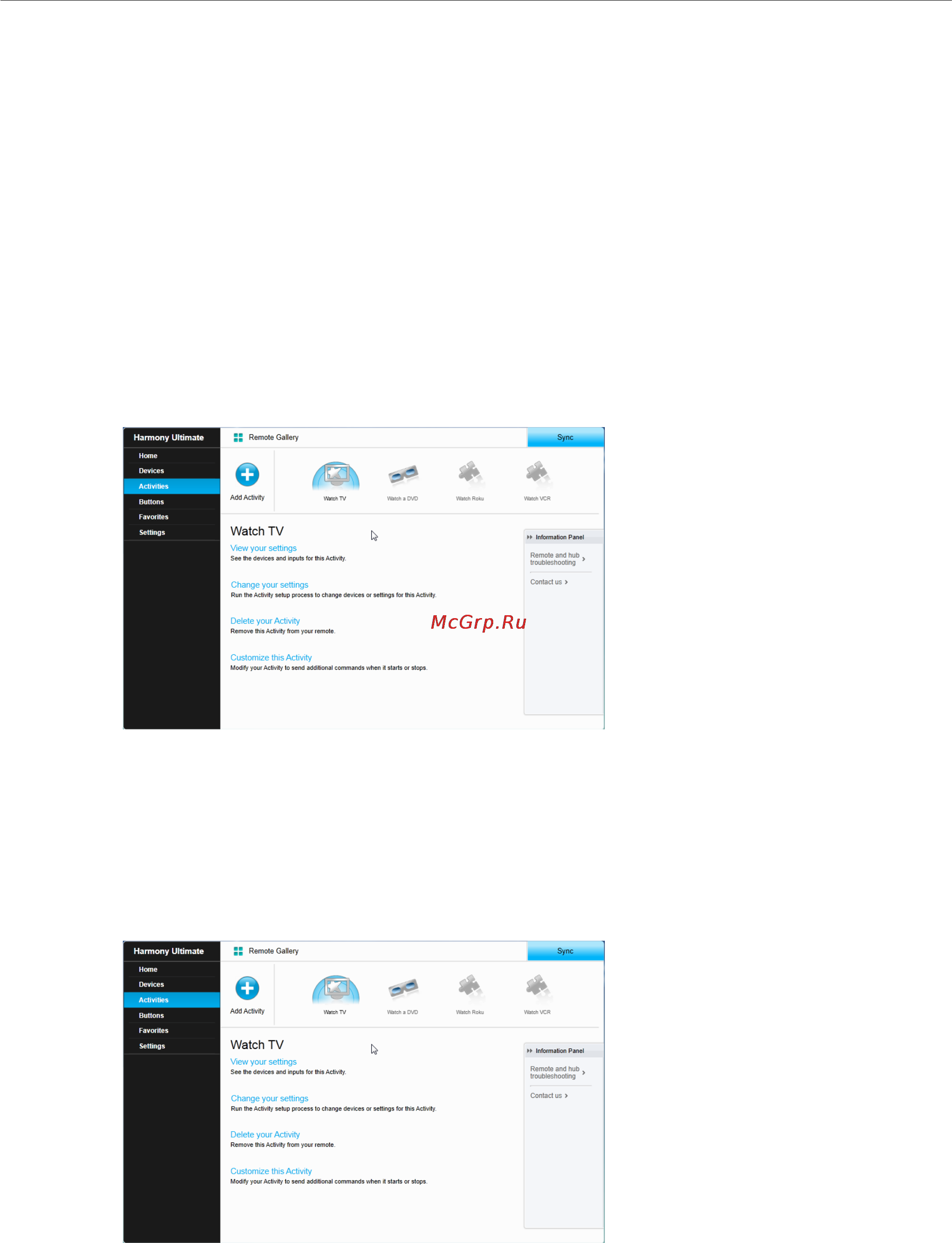 Logitech harmony ultimate [38/54] Changing activity settings