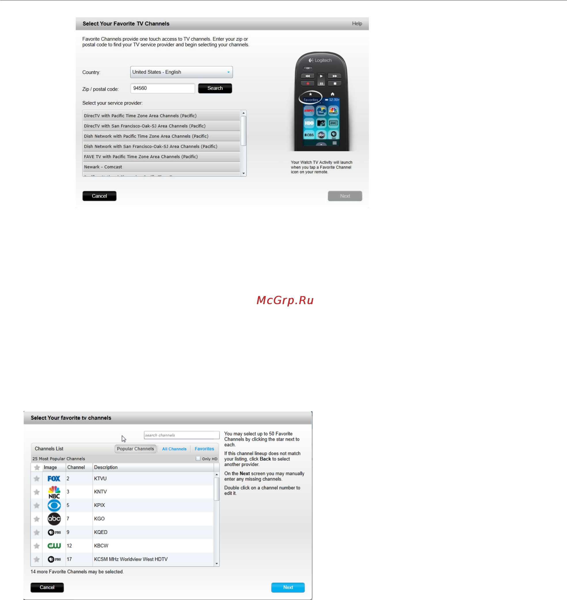 Logitech harmony touch [35/48] Adding modifying and reordering favorites