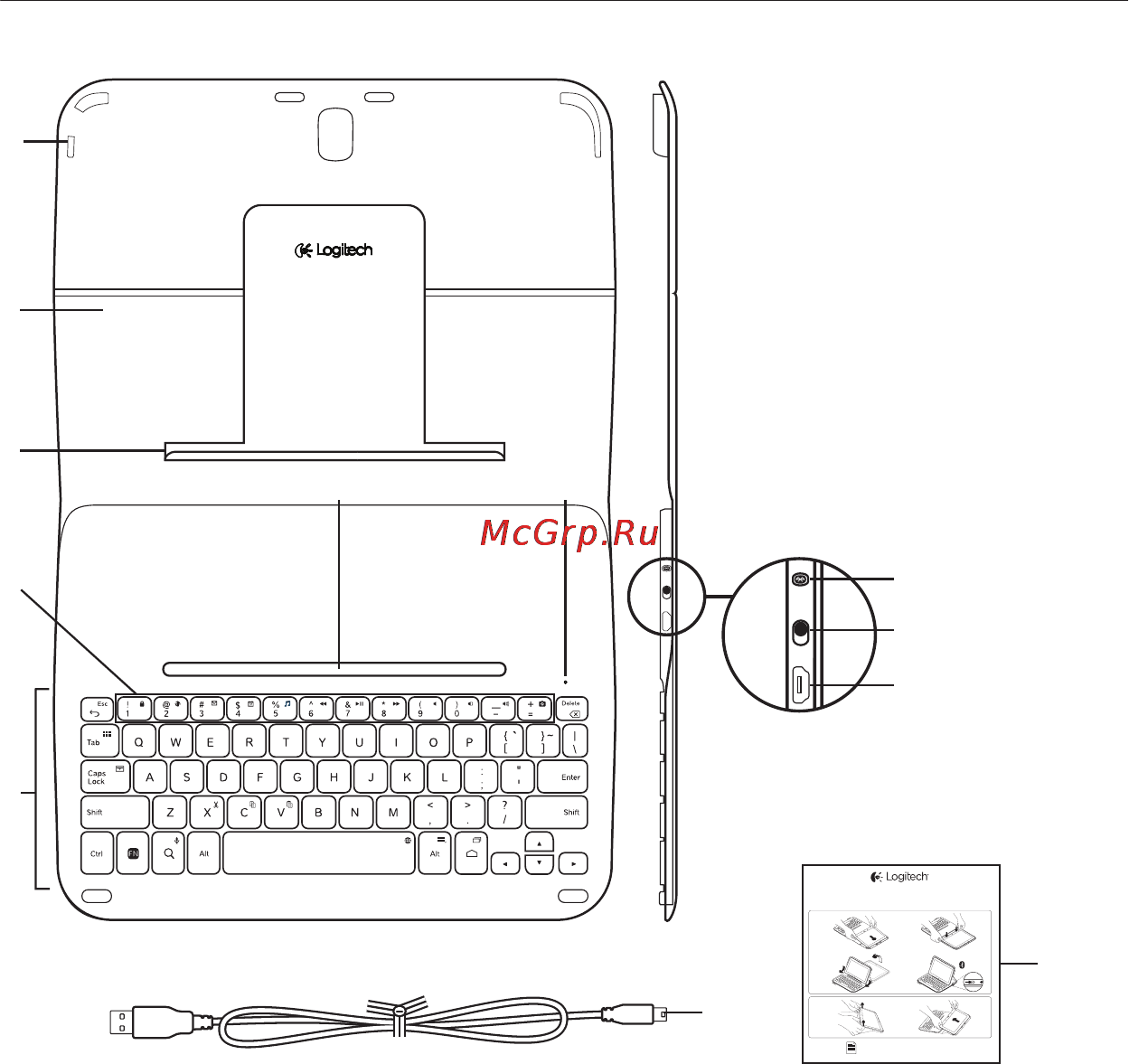 Logitech wireless  keyboard type - s [14/216] Produkt auf einen blick