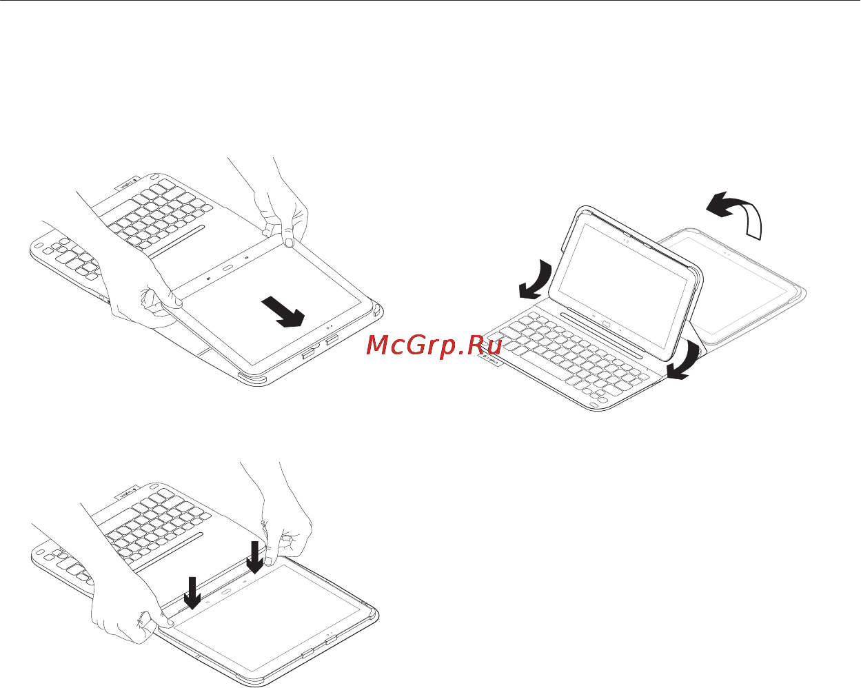 Logitech wireless  keyboard type - s [15/216] Einrichten des keyboard case