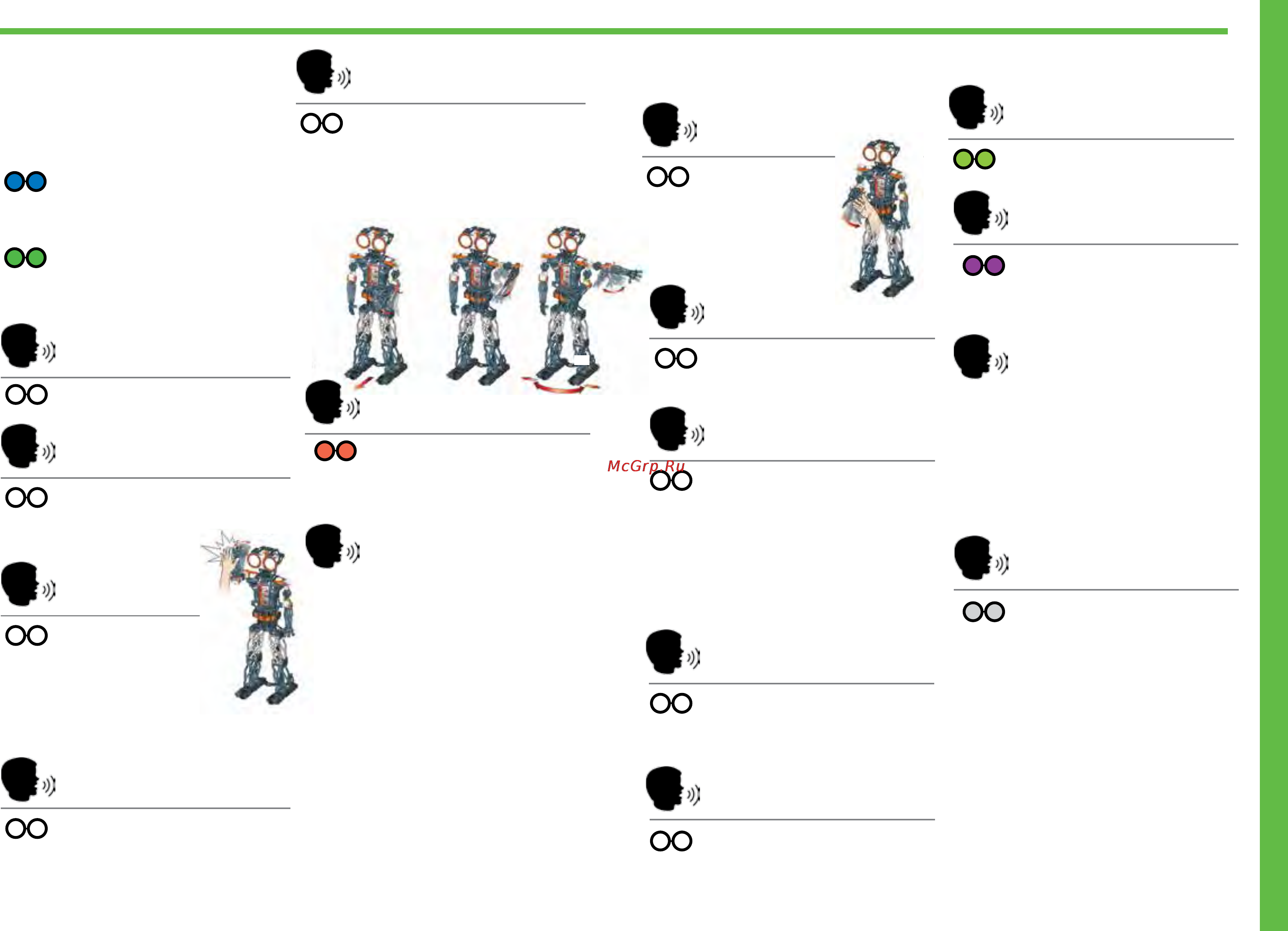 Meccano робот меканоид g15ks [57/68] Voice commands