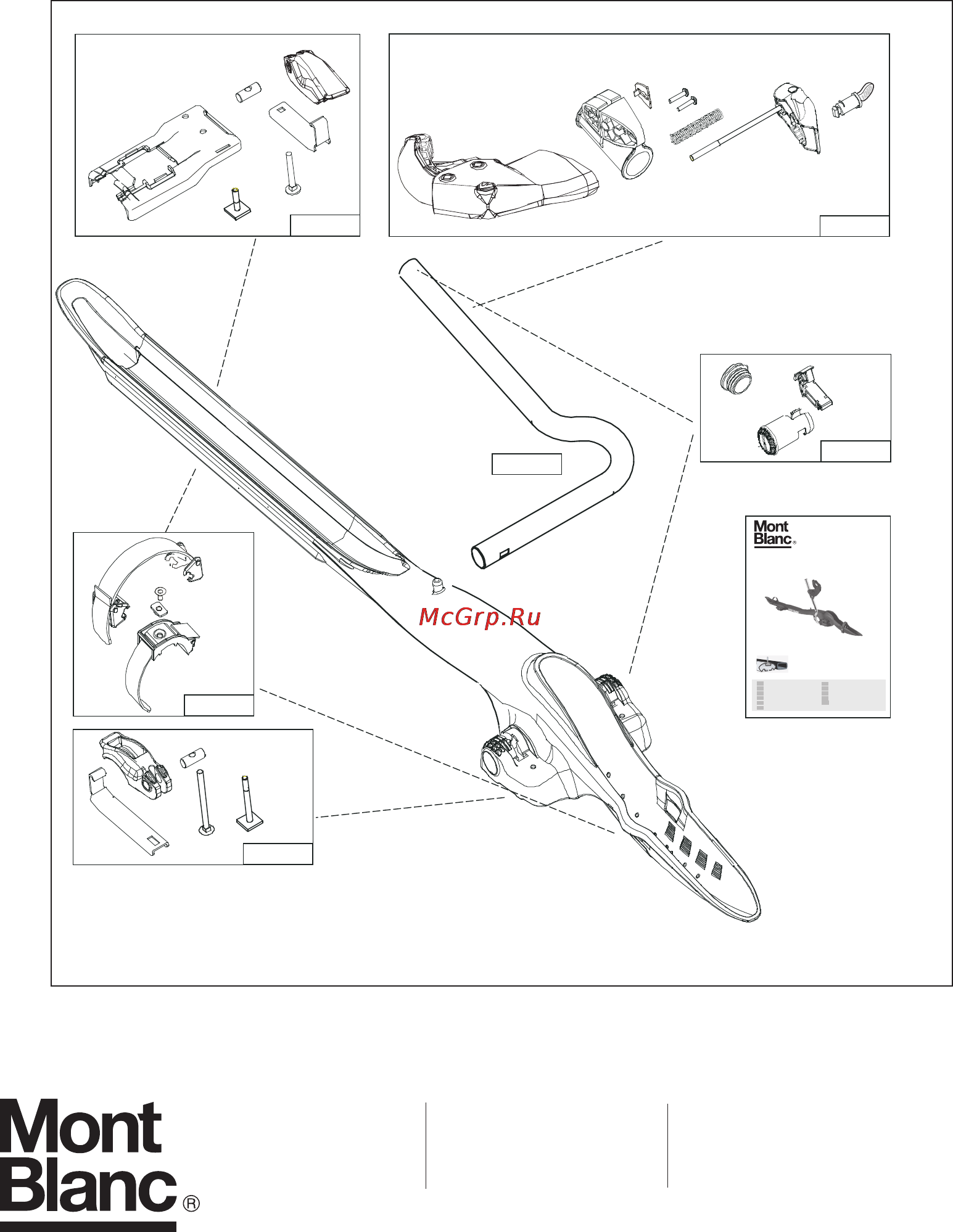 Mont Blanc roofrush, mb729705 [20/20] Ersatzteile spare parts reservdelar pièces de rechange запасные части