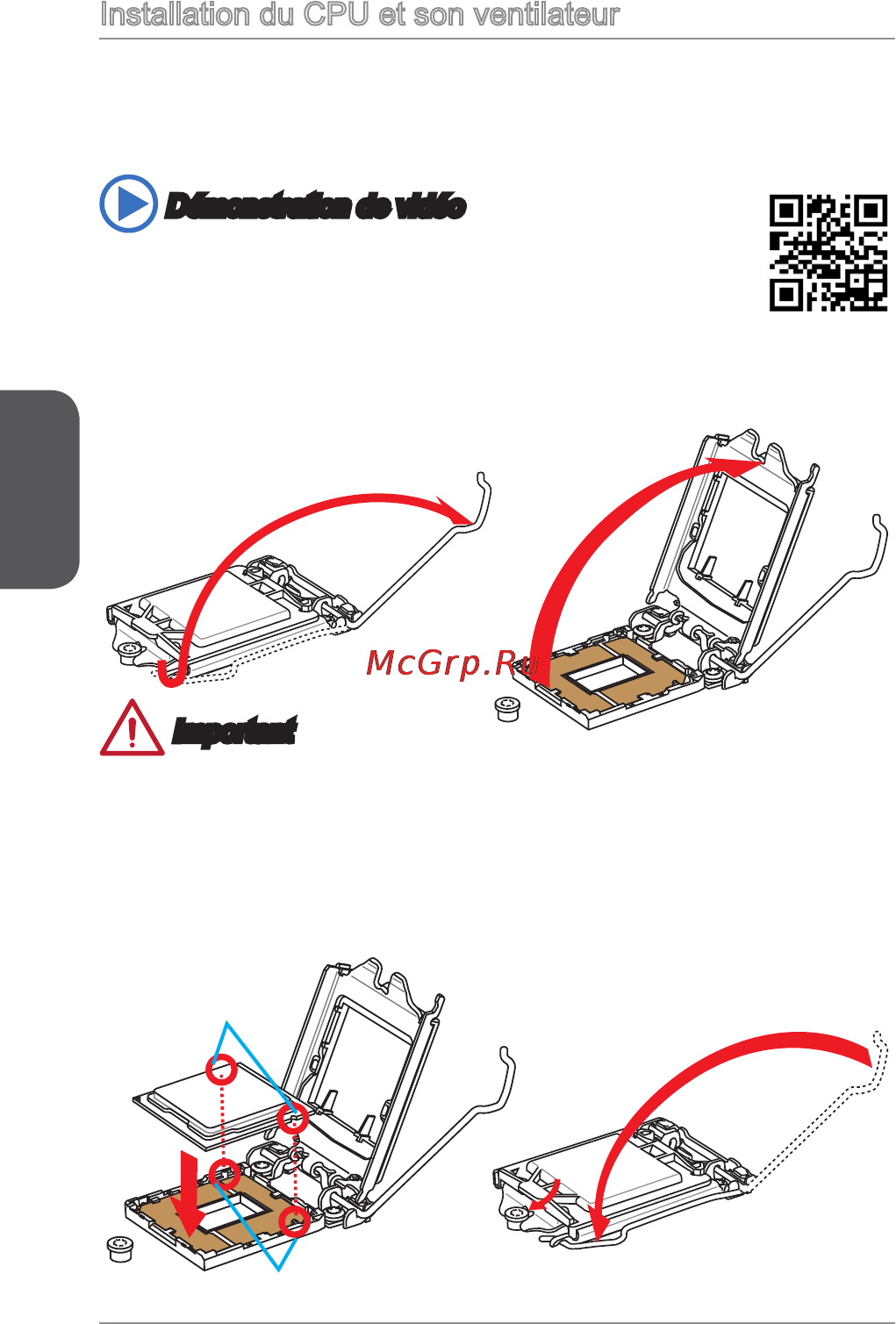 MSI h81m-p32 [60/186] Installation du cpu et son ventilateur