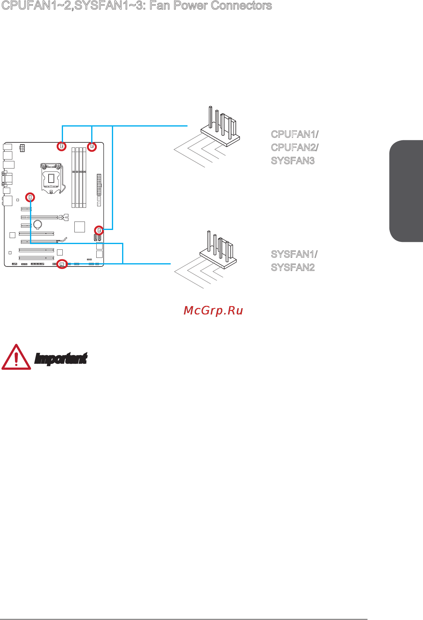 MSI b85-g43 [31/186] Cpufan1 2 sysfan1 3 fan power connectors
