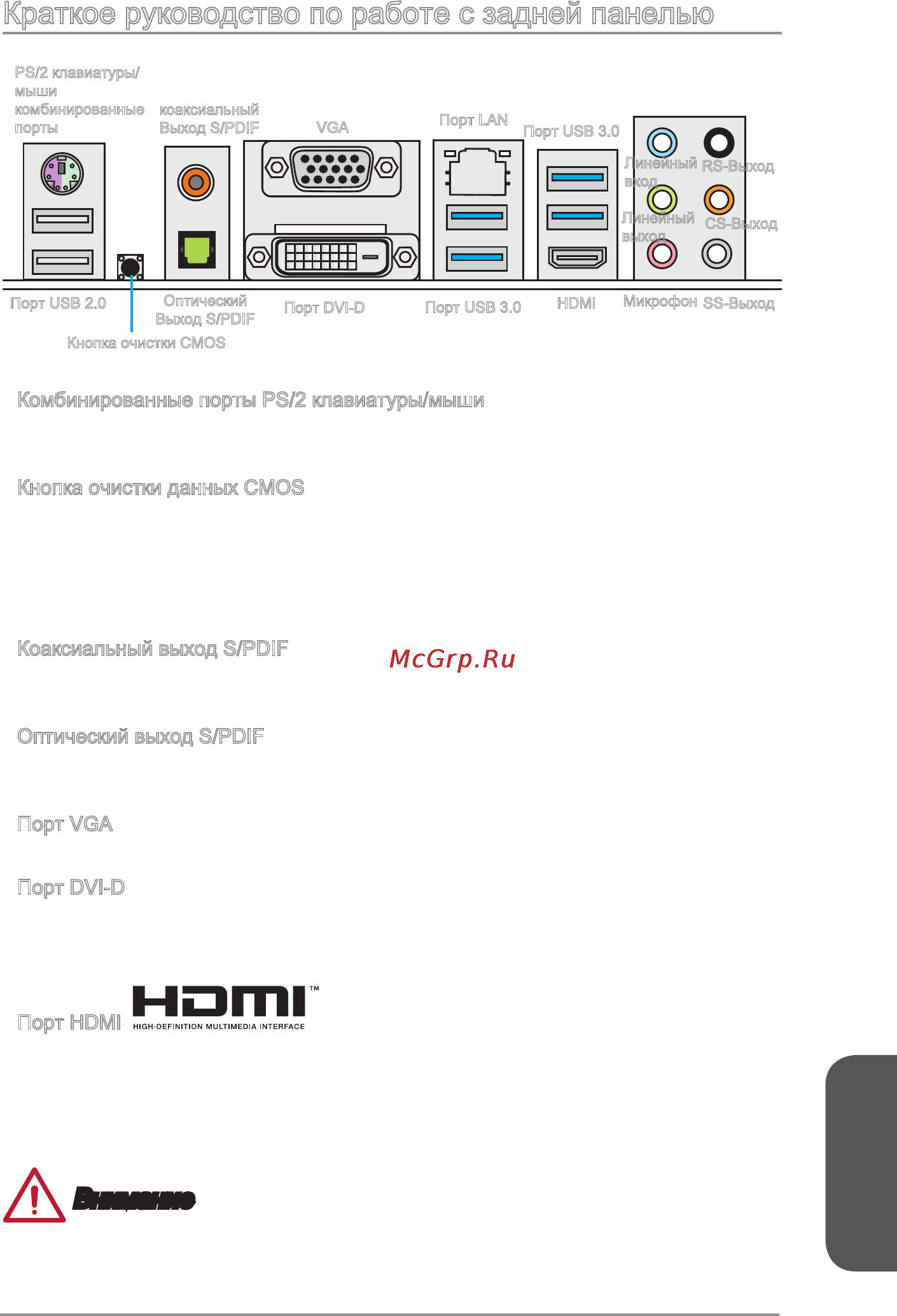 MSI z87-g45 gaming [141/190] Краткое руководство по работе с задней панелью
