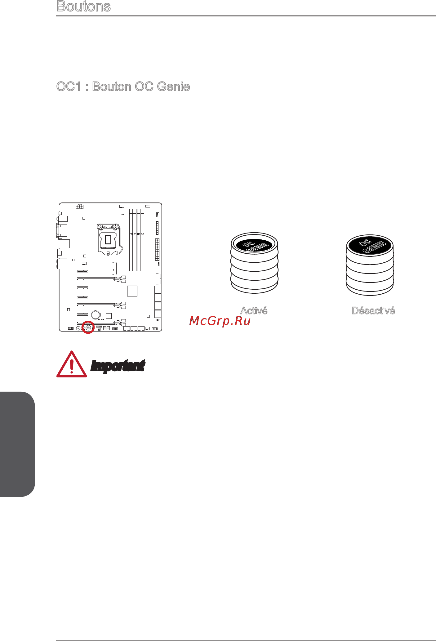 MSI z87-gd65 gaming [134/216] Boutons