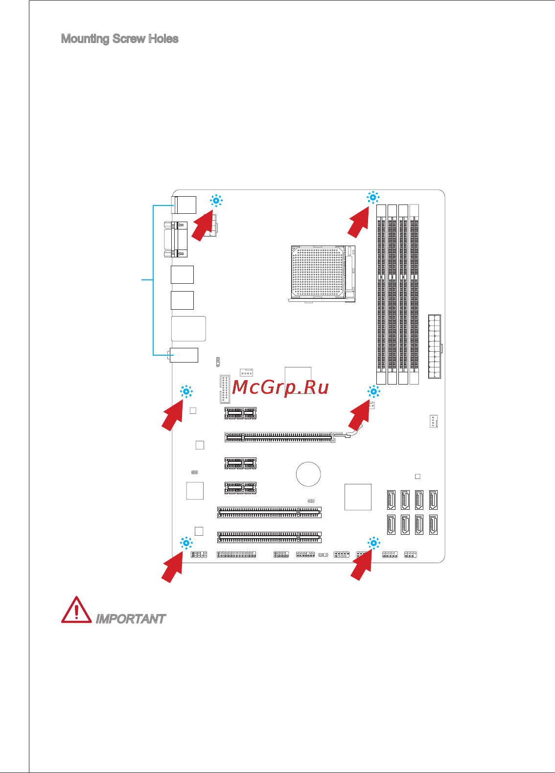 MSI 760ga-p43 (fx) [16/171] Install the mainboard on a flat surface free from unnecessary debris