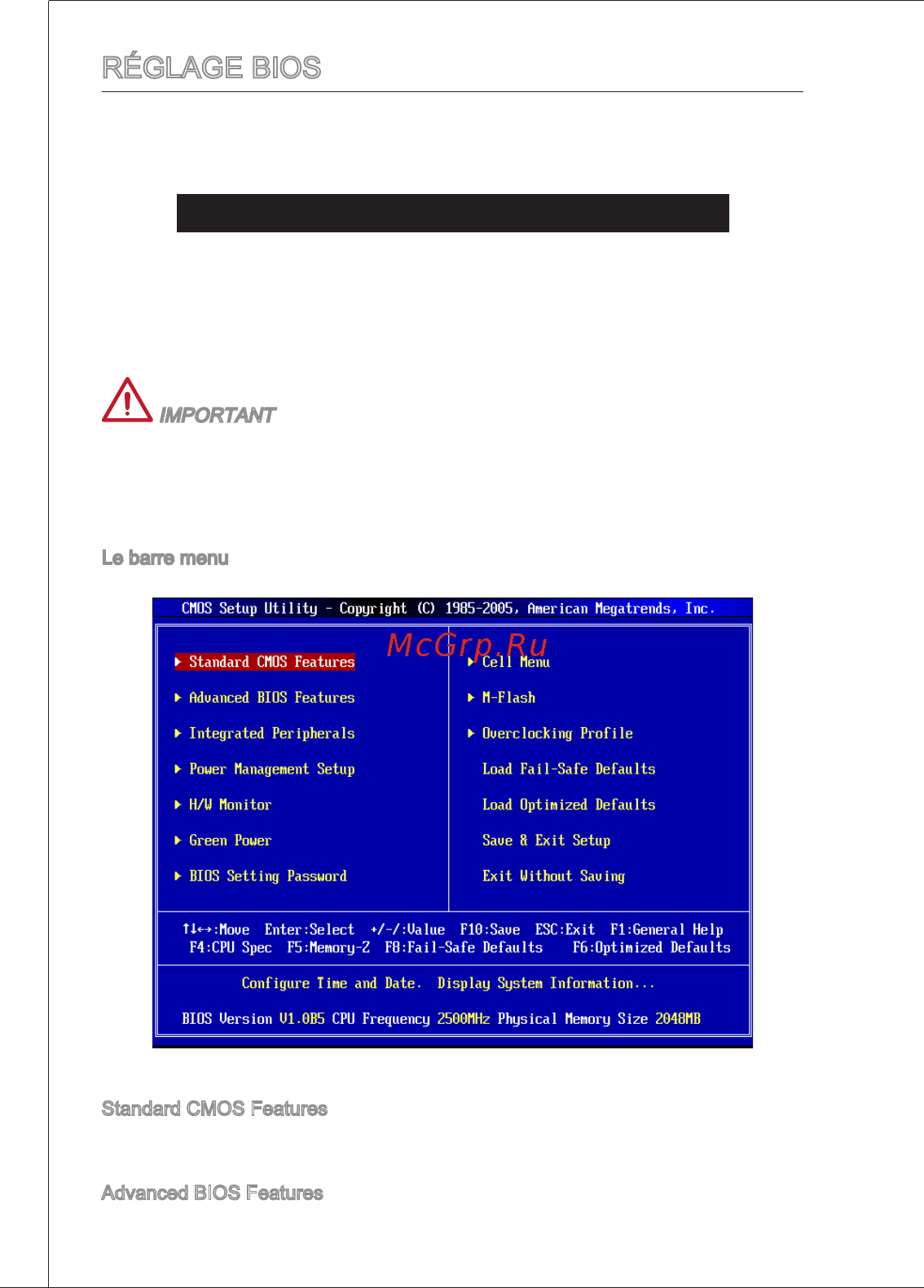 MSI 760ga-p43 (fx) [64/171] Réglage bios