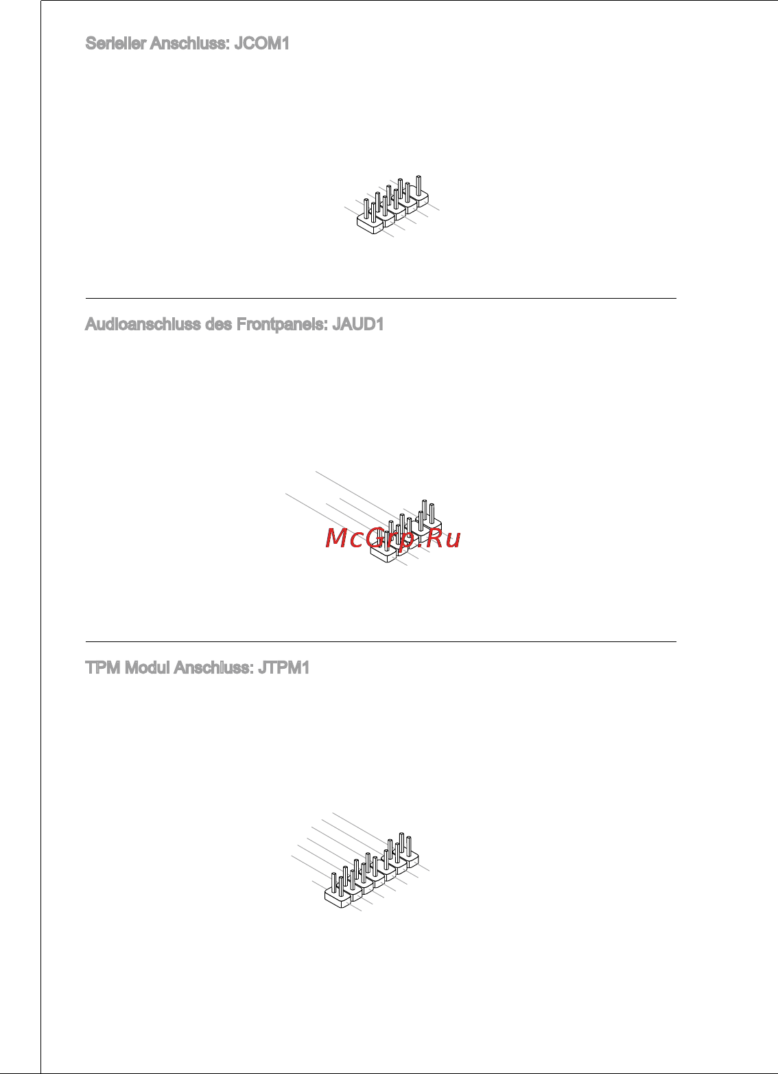 MSI 760gma-p34 (fx) [82/172] Audioanschluss des frontpanels jaud der audio frontanschluss ermöglicht den anschluss von audioein und ausgän gen eines frontpanels der anschluss entspricht den richtlinien des intel front panel i o connectivity design guide