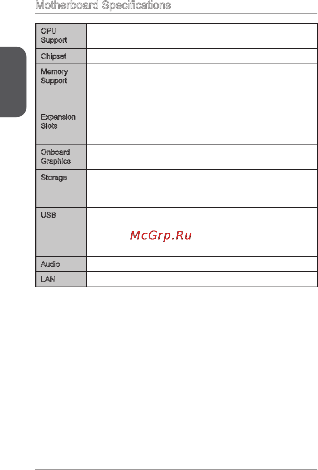 MSI h81-p35 [12/165] Motherboard specifications