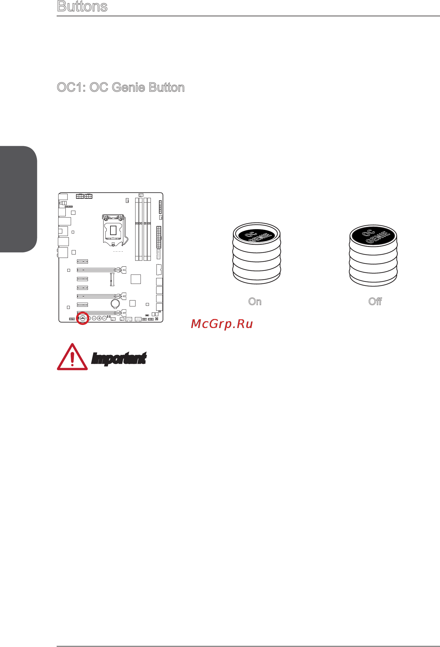 MSI z87 mpower max ac [46/116] Buttons